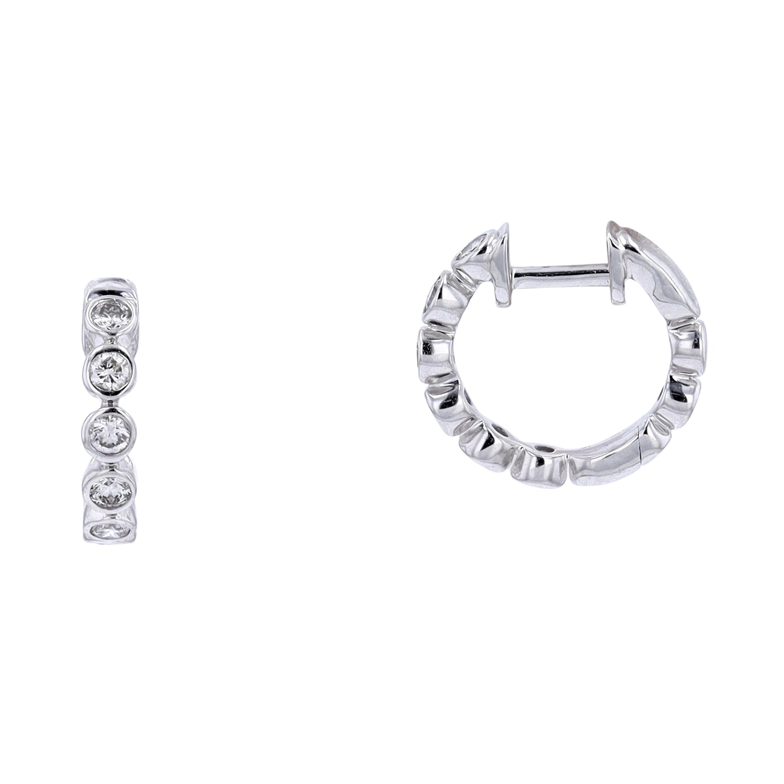 14K Diamond Huggies<p><strong>More Colors Available</p></strong>