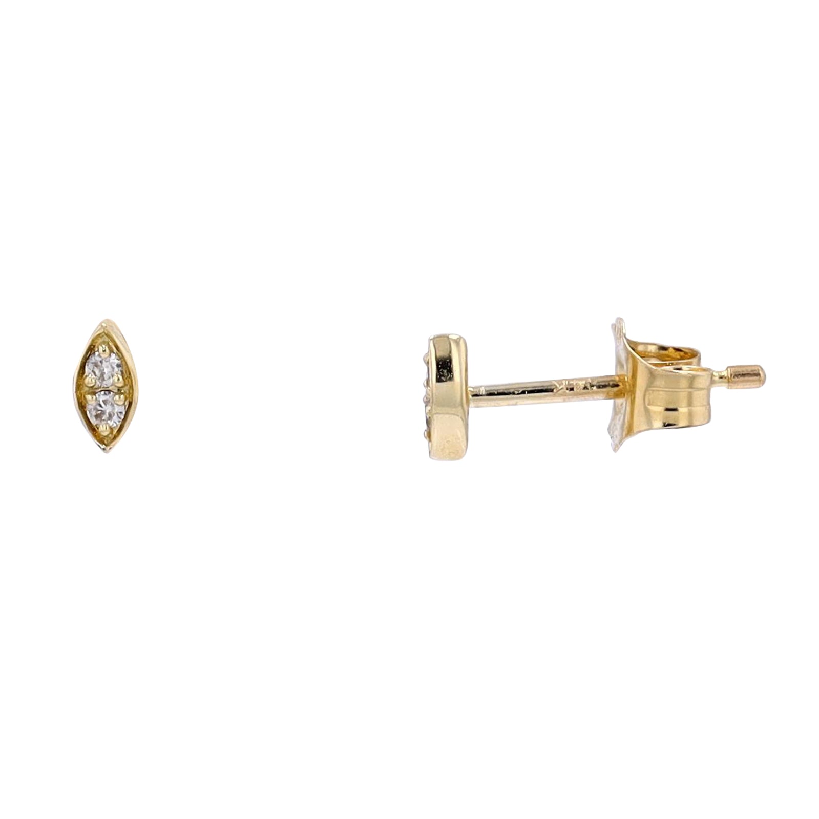 14K Diamond Marquise Shaped Studs<p><strong>More Colors Available</p></strong>
