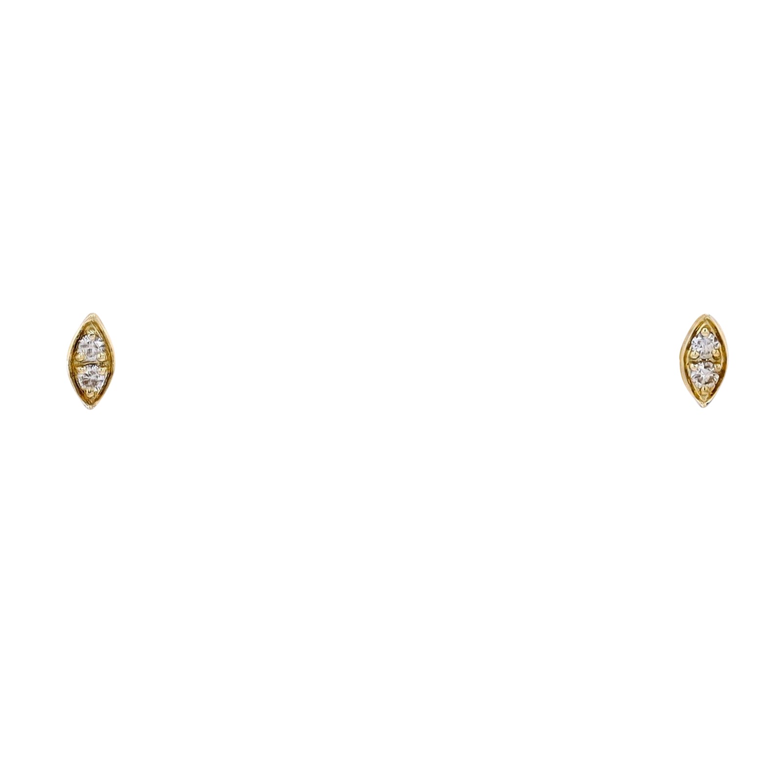 14K Diamond Marquise Shaped Studs<p><strong>More Colors Available</p></strong>