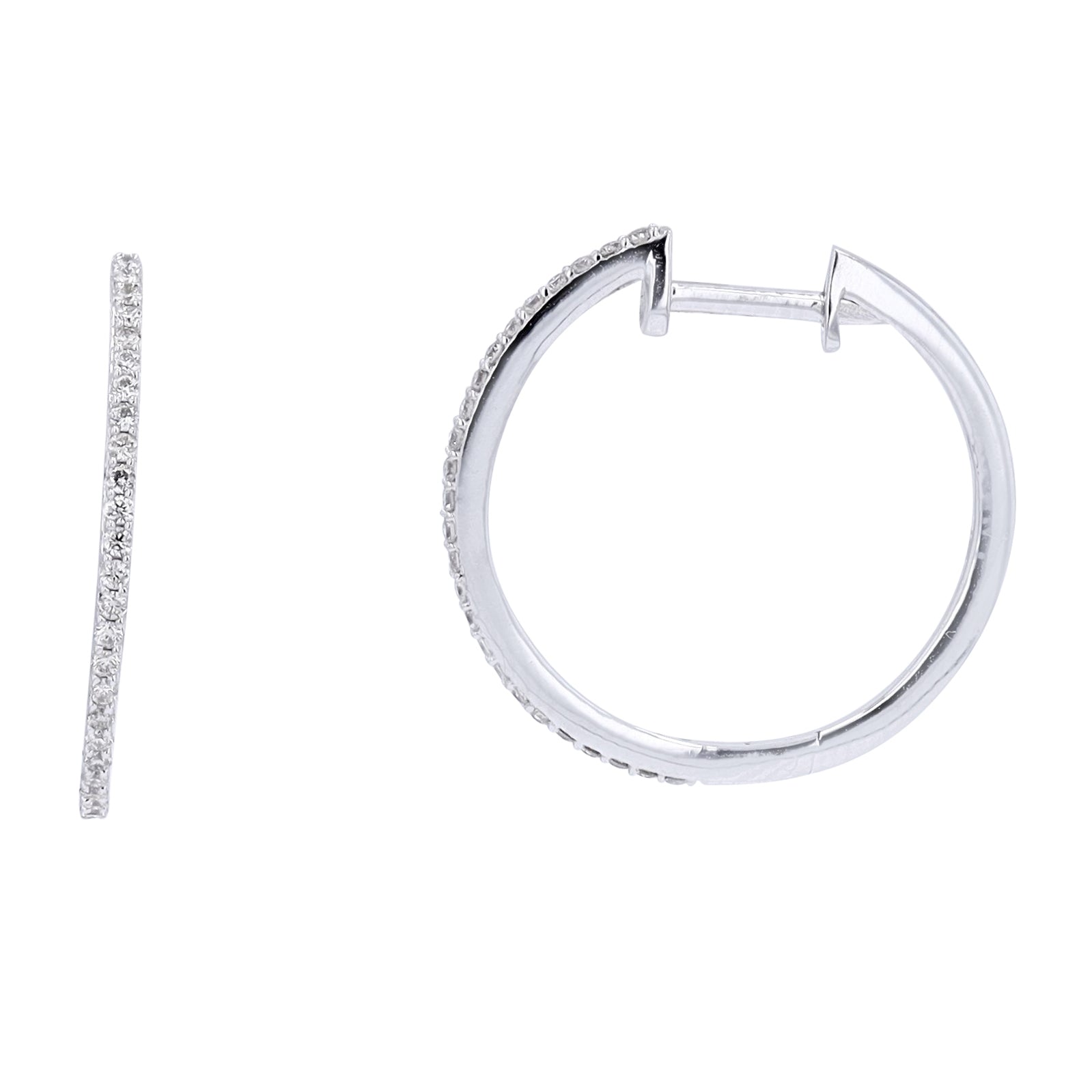 14K Diamond Hoops<p><strong>More Colors Available</p></strong>