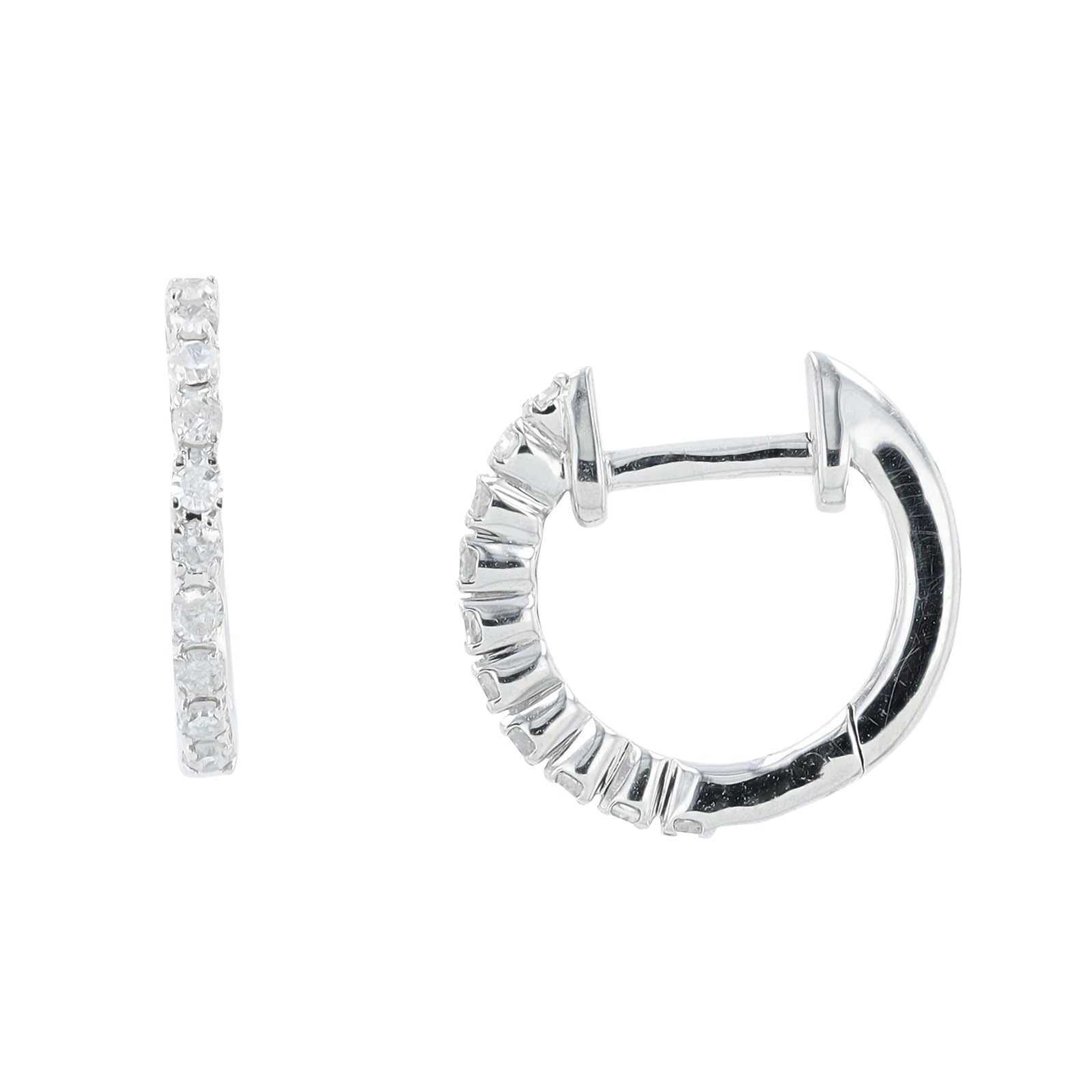 14K WG .16 CTW Diamond Huggies