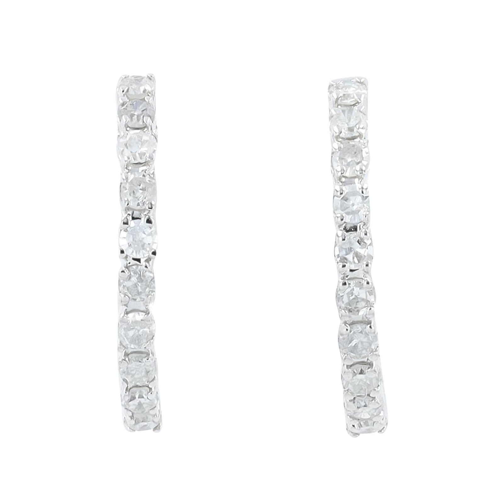 14K WG .16 CTW Diamond Huggies
