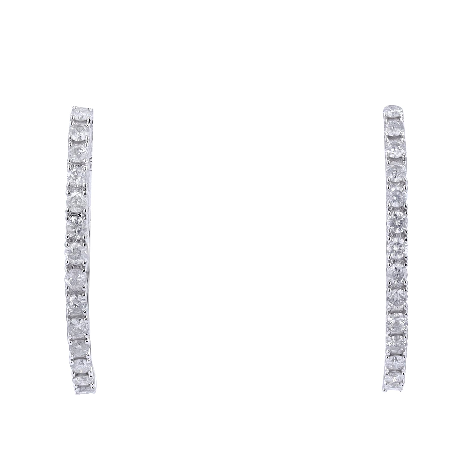 14K 1 CT Diamond Hoops<p><strong>More Colors Available</p></strong>