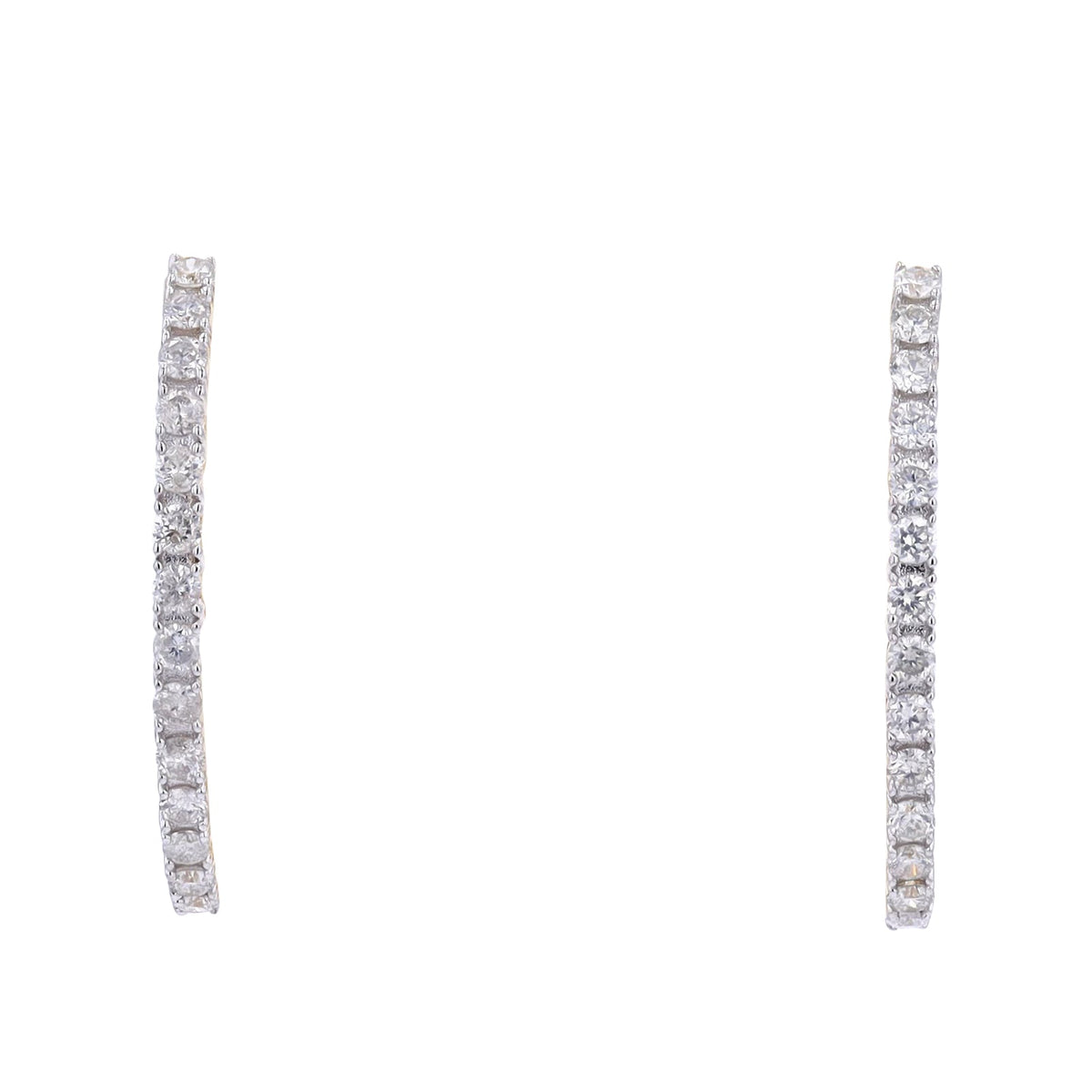 14K 1 CT Diamond Hoops<p><strong>More Colors Available</p></strong>