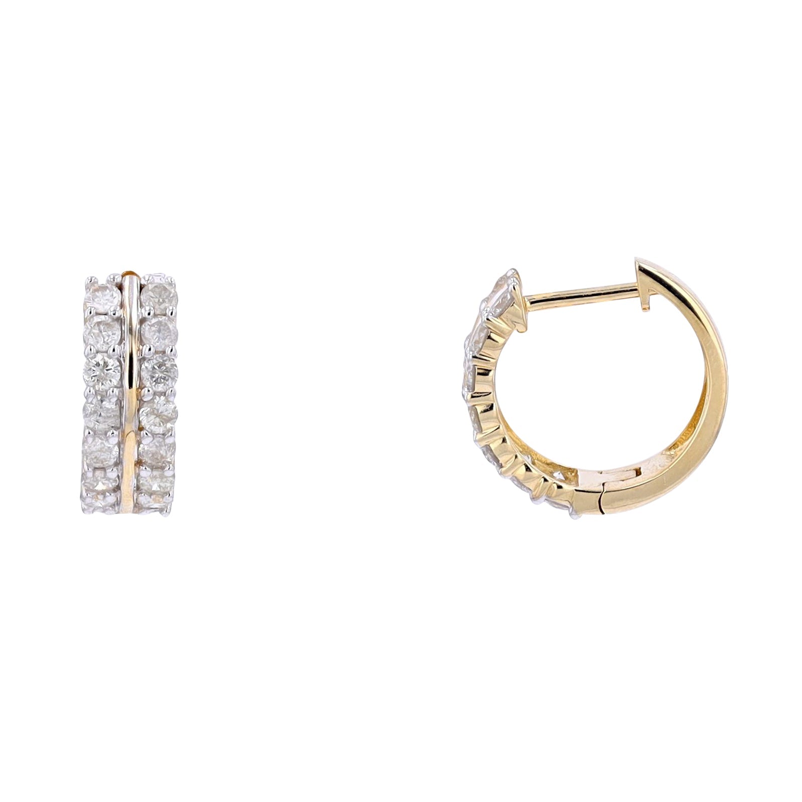 14K 1 CT Diamond Huggies<p><strong>More Colors Available</p></strong>