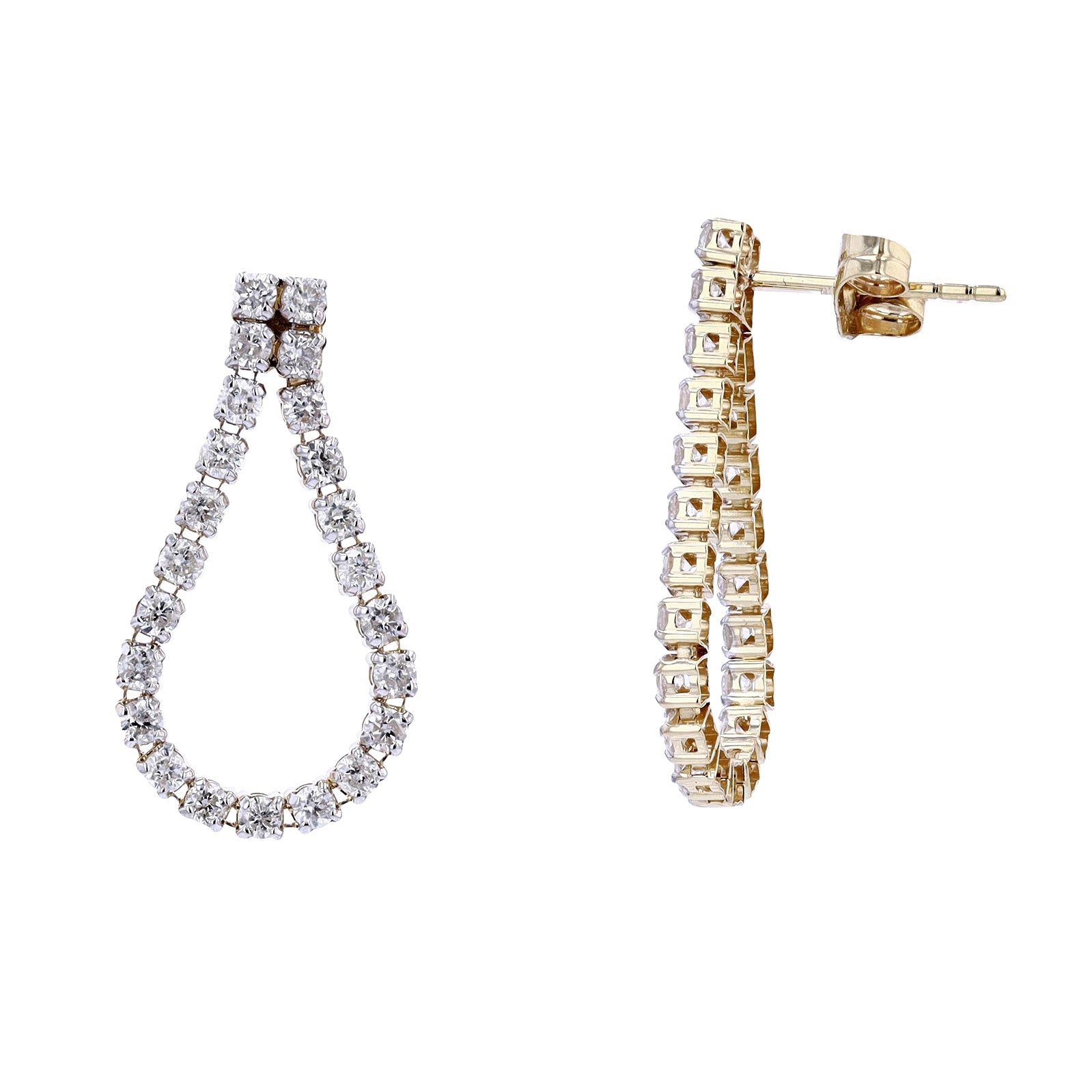 14K Looped Diamond Earring<p><strong>More Colors Available</p></strong>