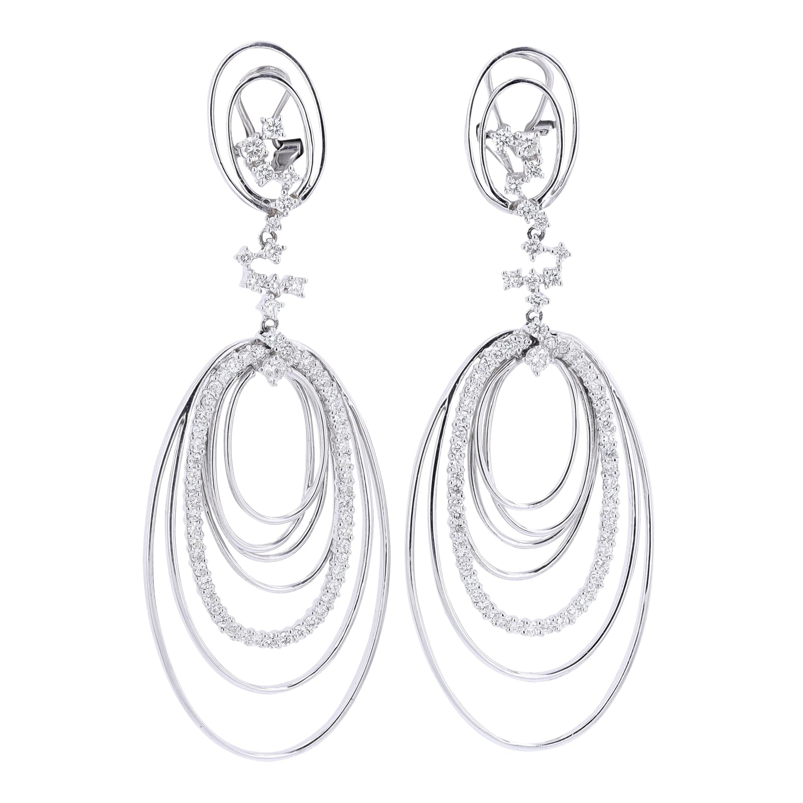 14K WG 3.50 CTW Diamond Earrings