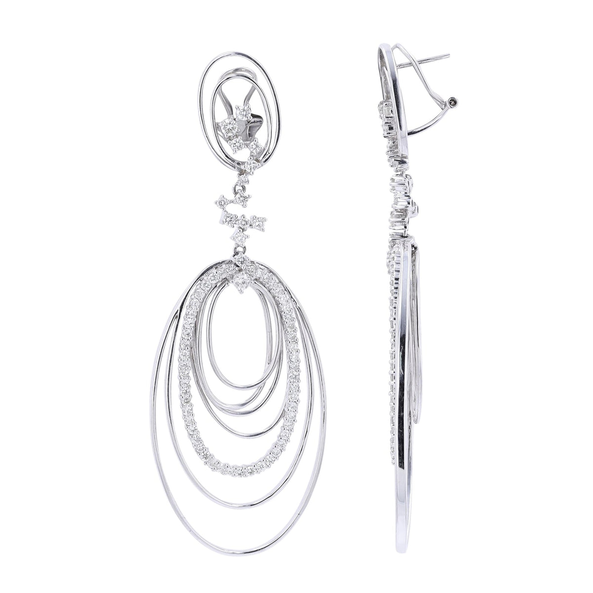 14K WG 3.50 CTW Diamond Earrings