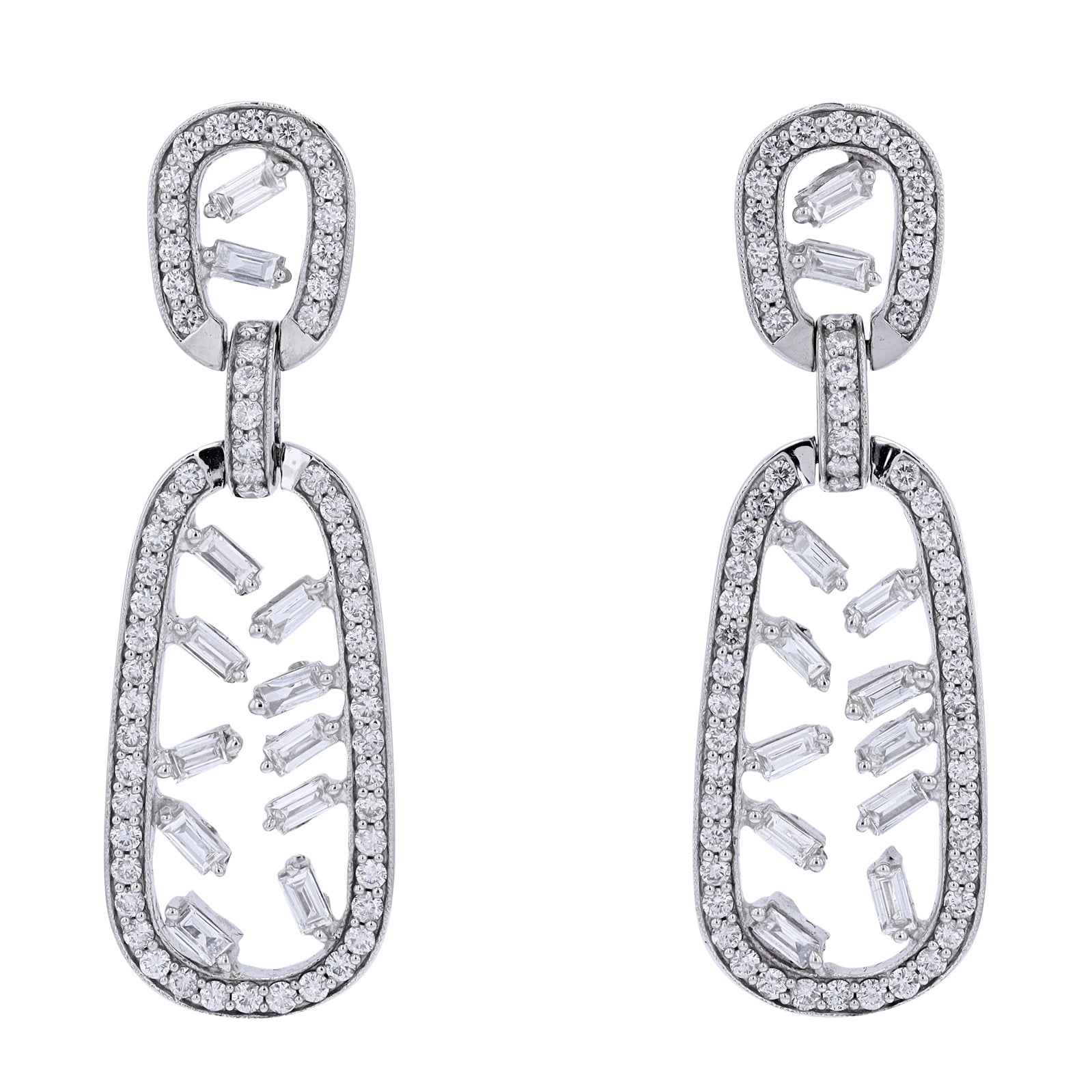 14K WG 3.50 CTW Diamond Earrings