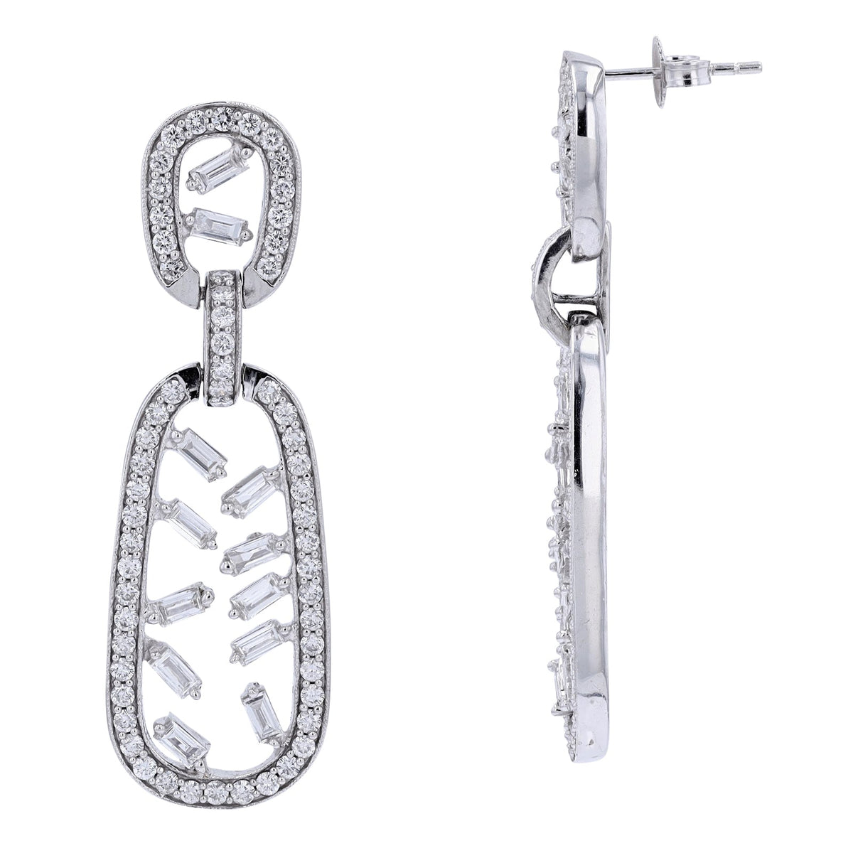 14K WG 3.50 CTW Diamond Earrings