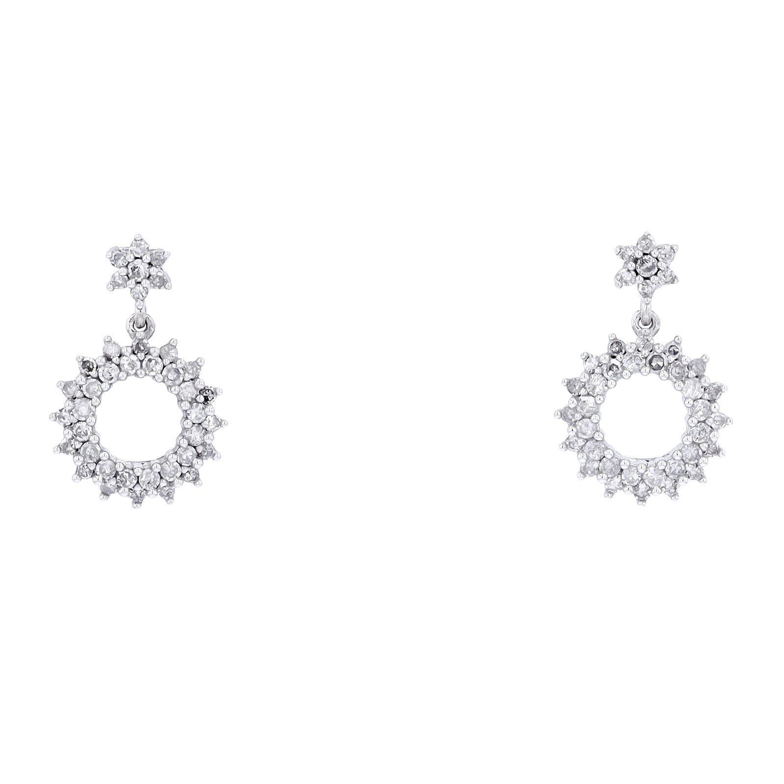 10K WG Diamond Earrings
