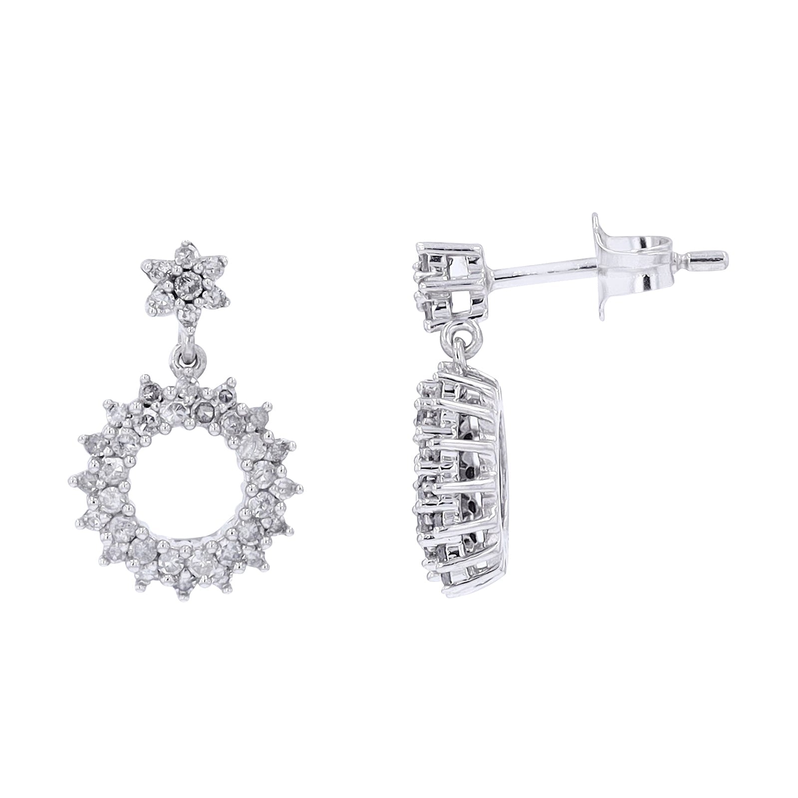10K WG Diamond Earrings
