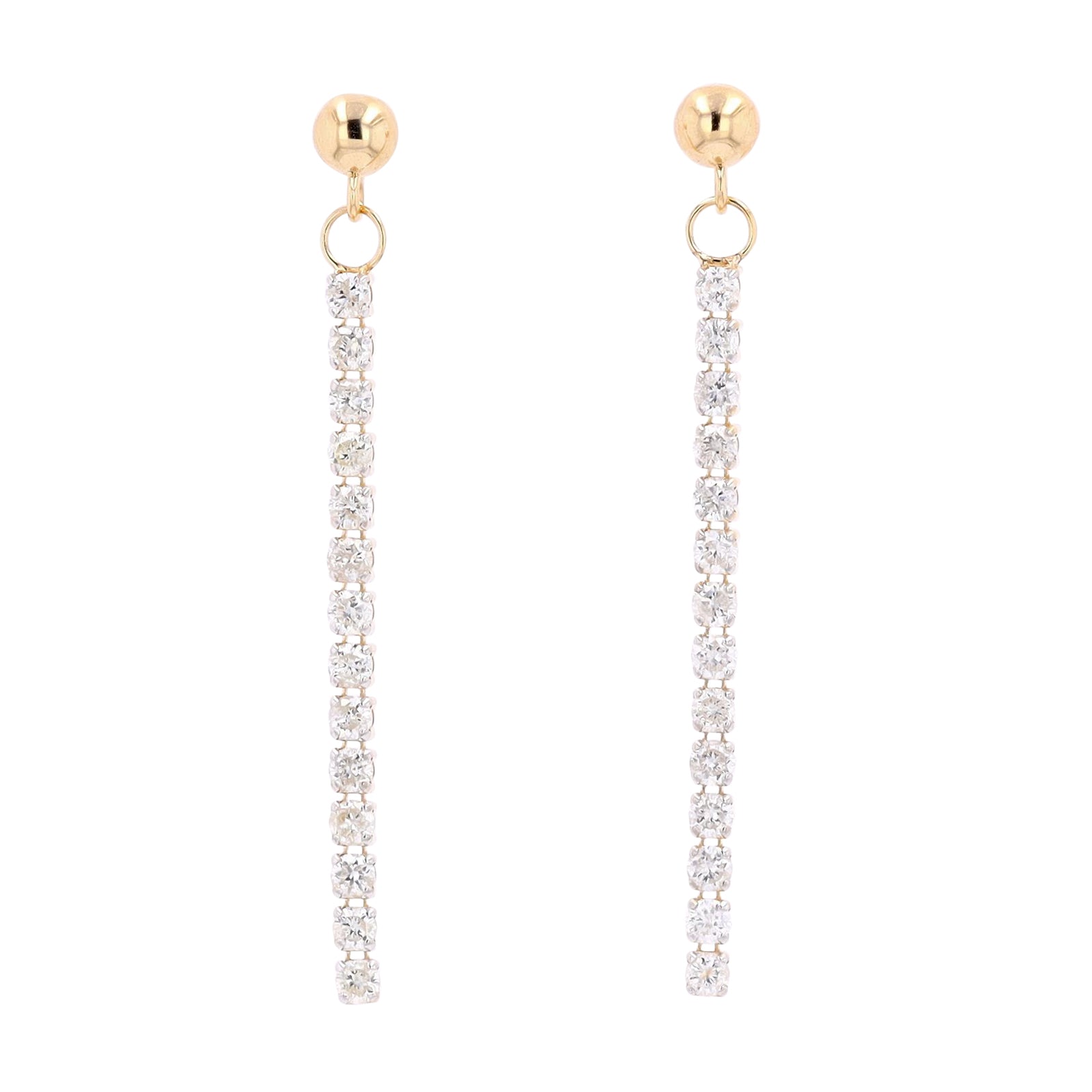 14K 1 CTW Diamond Dangle Earrings<p><strong>More Colors Available</p></strong>