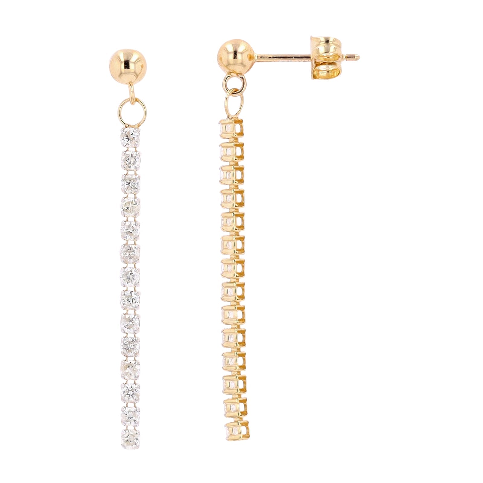 14K 1 CTW Diamond Dangle Earrings<p><strong>More Colors Available</p></strong>