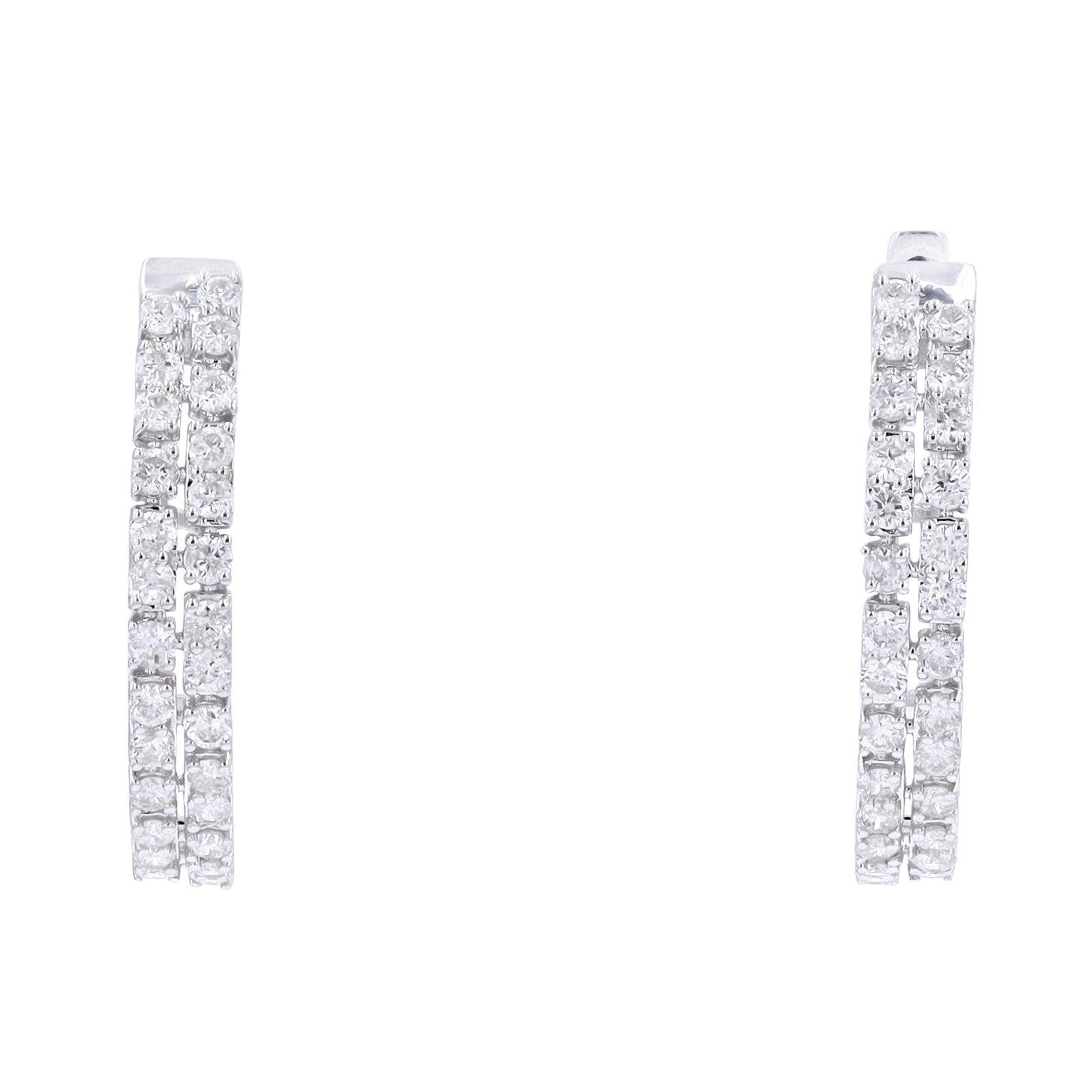 14K Diamond Hoops<p><strong>More Colors Available</p></strong>