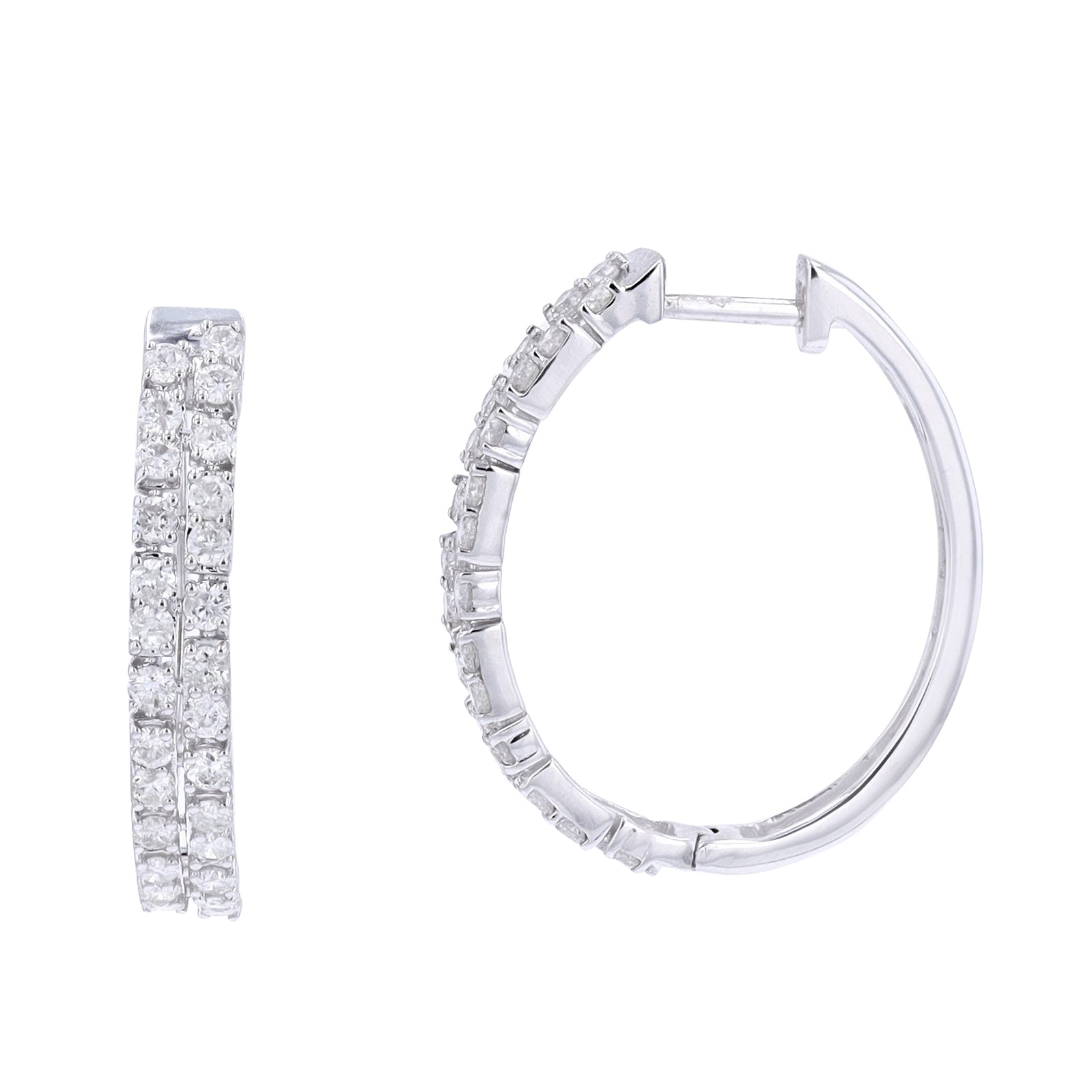 14K Diamond Hoops<p><strong>More Colors Available</p></strong>