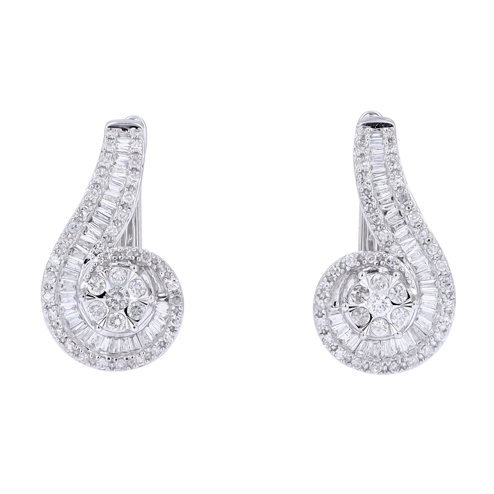 10K WG 1 CTW Diamond Earrings
