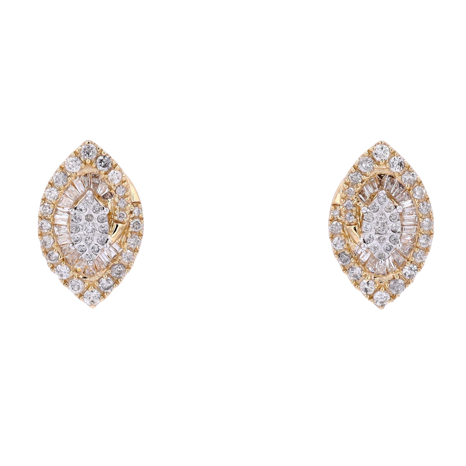 10K YG 1 CTW Diamond Earrings