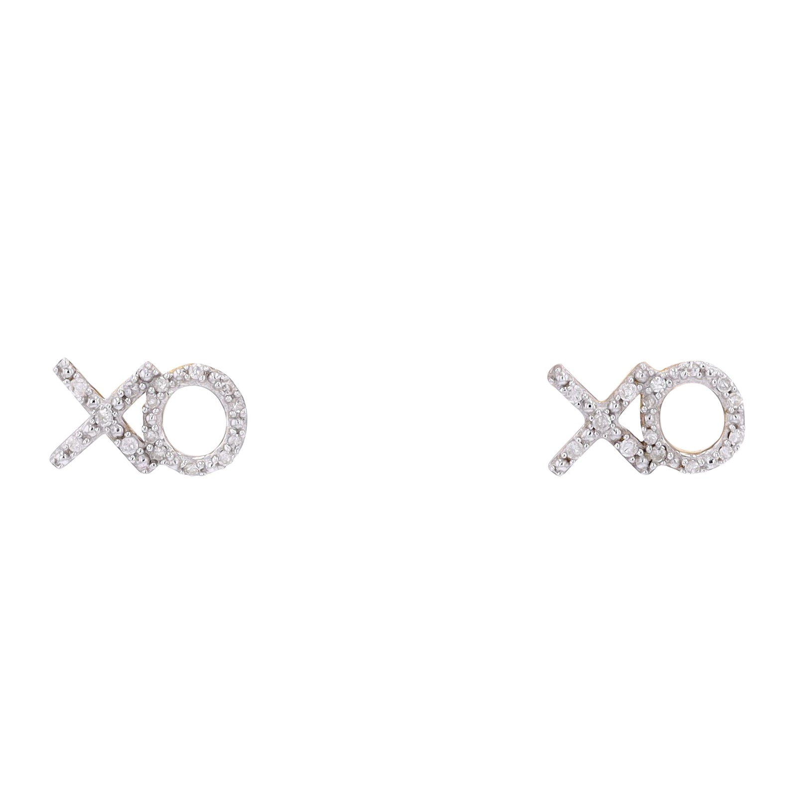 10K Diamond 'X' & 'O' Studs