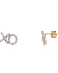 10K Diamond 'X' & 'O' Studs
