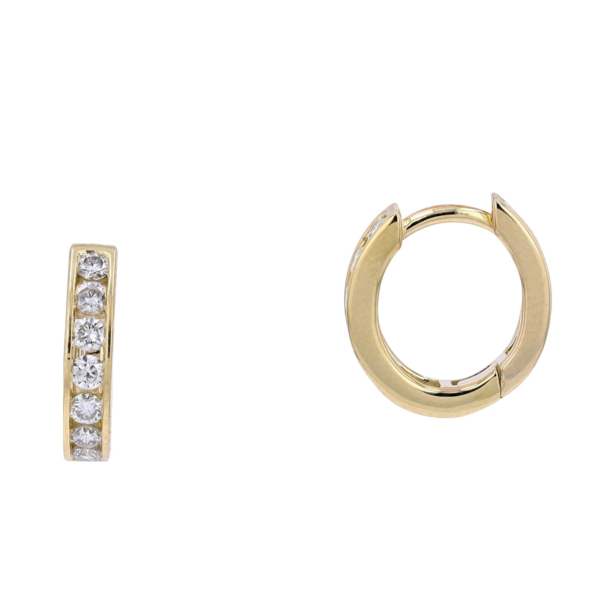 14K Gold Diamond Huggies<p><strong>More Colors Available</p></strong>