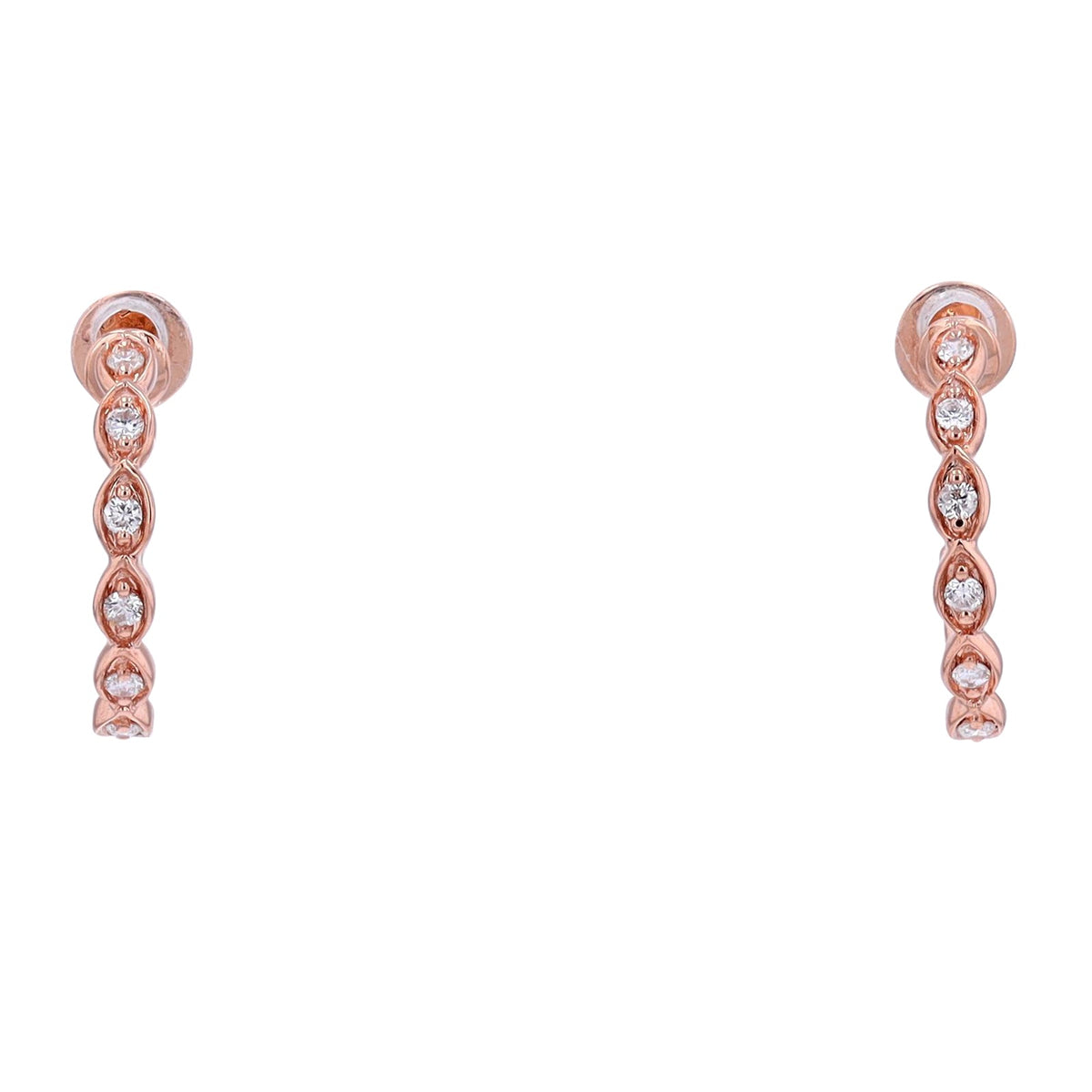 14K Diamond Hoops<p><strong>More Colors Available</p></strong>
