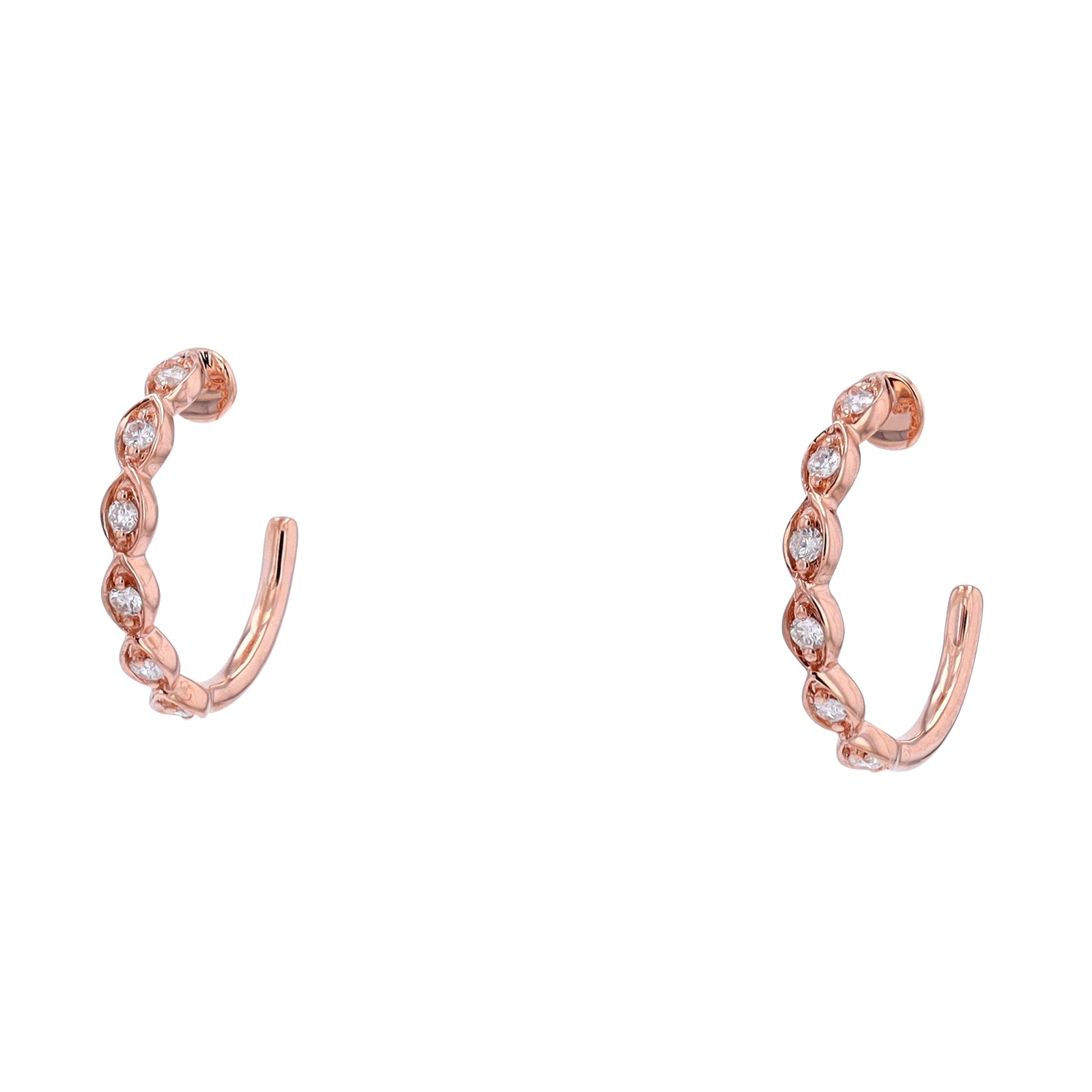 14K Diamond Hoops<p><strong>More Colors Available</p></strong>