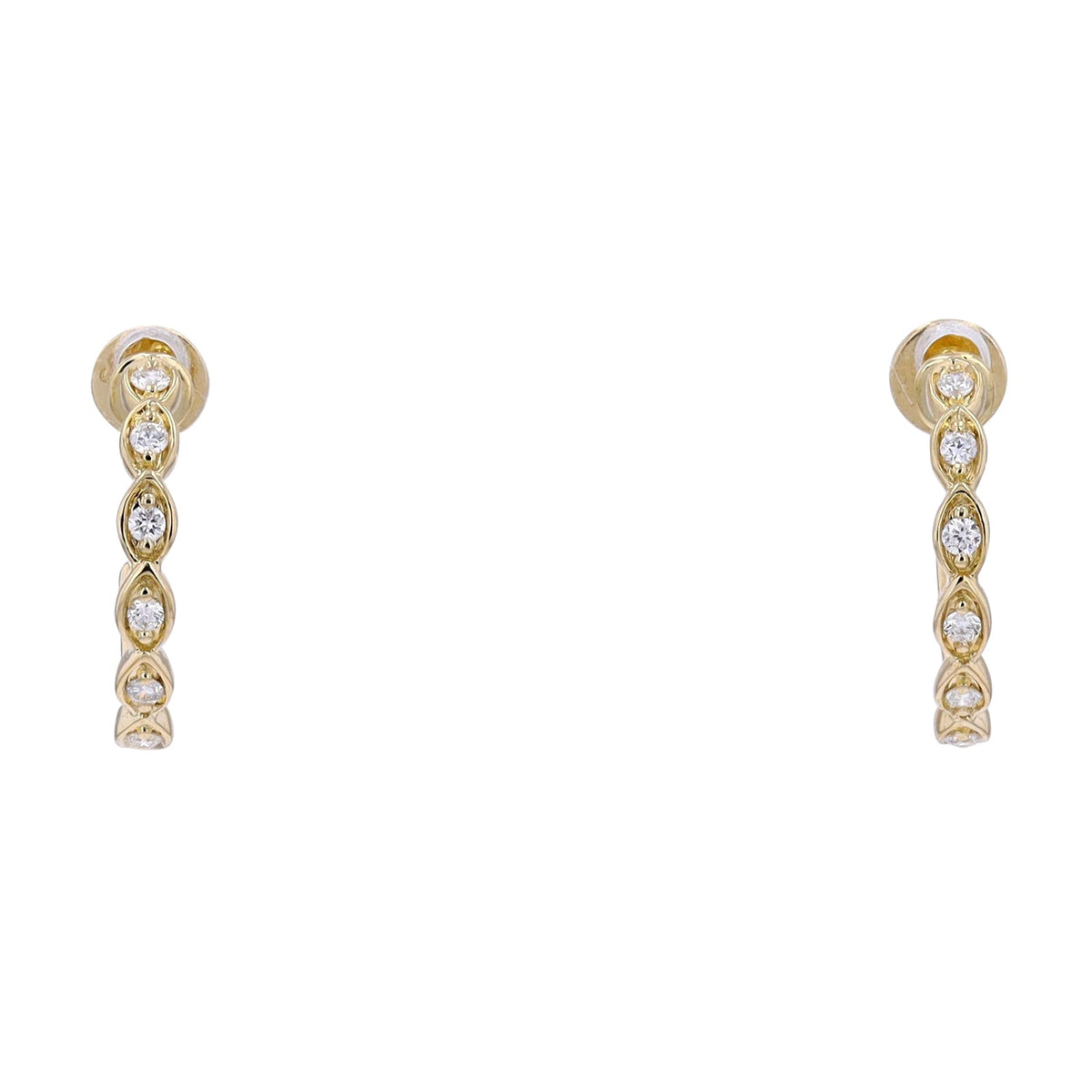 14K Diamond Hoops<p><strong>More Colors Available</p></strong>