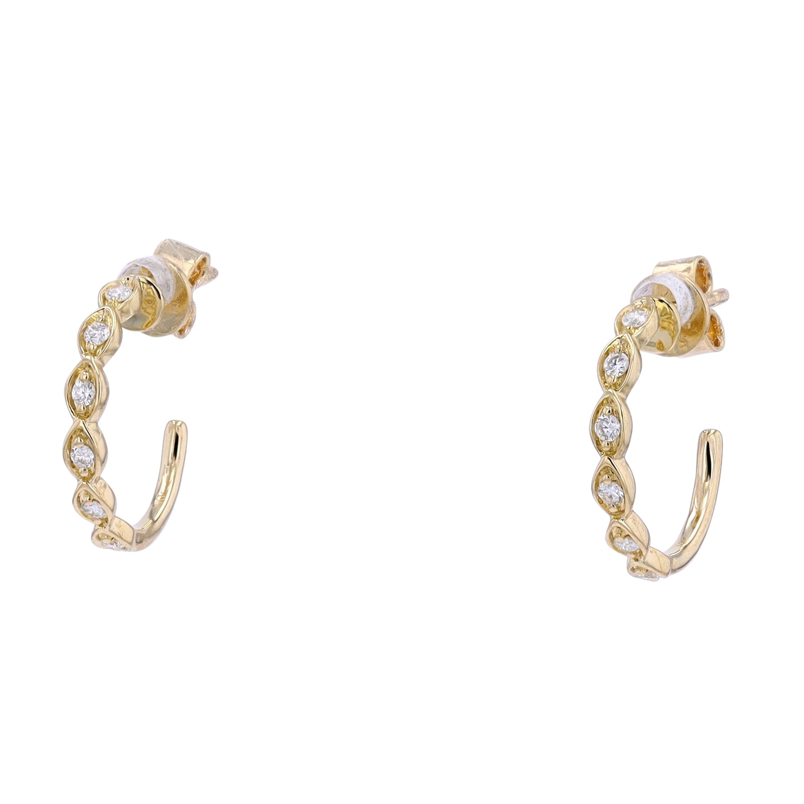 14K Diamond Hoops<p><strong>More Colors Available</p></strong>