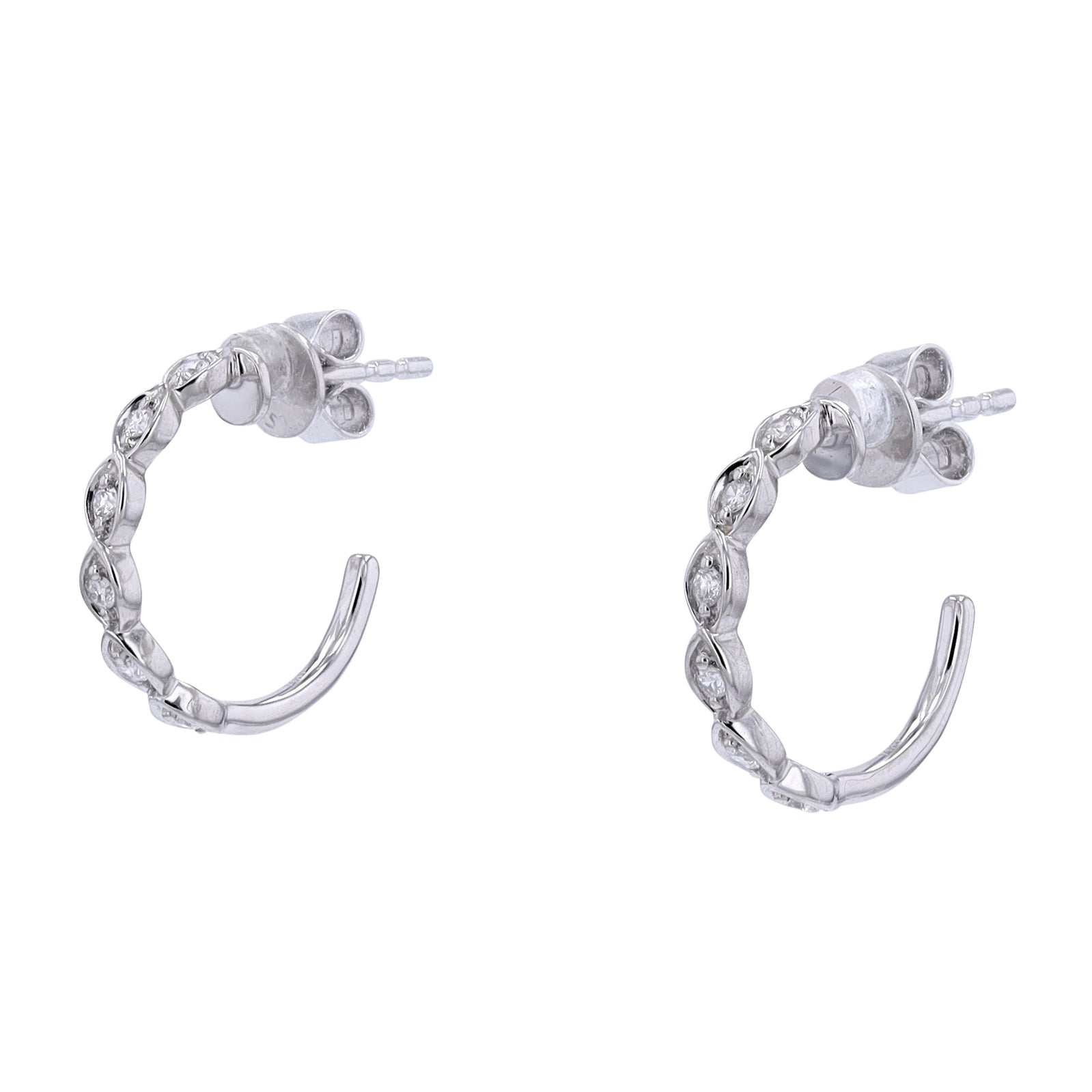 14K Diamond Hoops<p><strong>More Colors Available</p></strong>