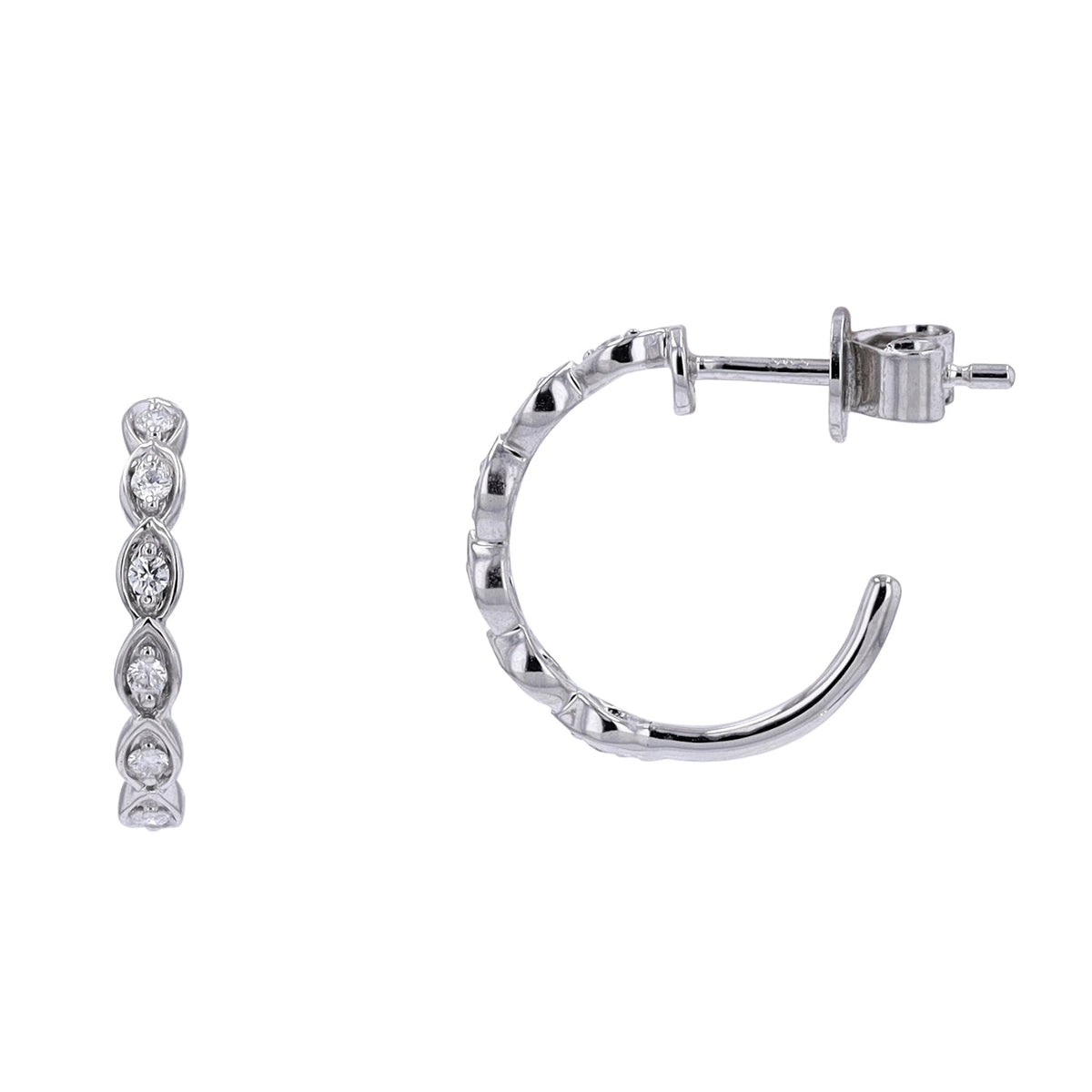 14K Diamond Hoops<p><strong>More Colors Available</p></strong>