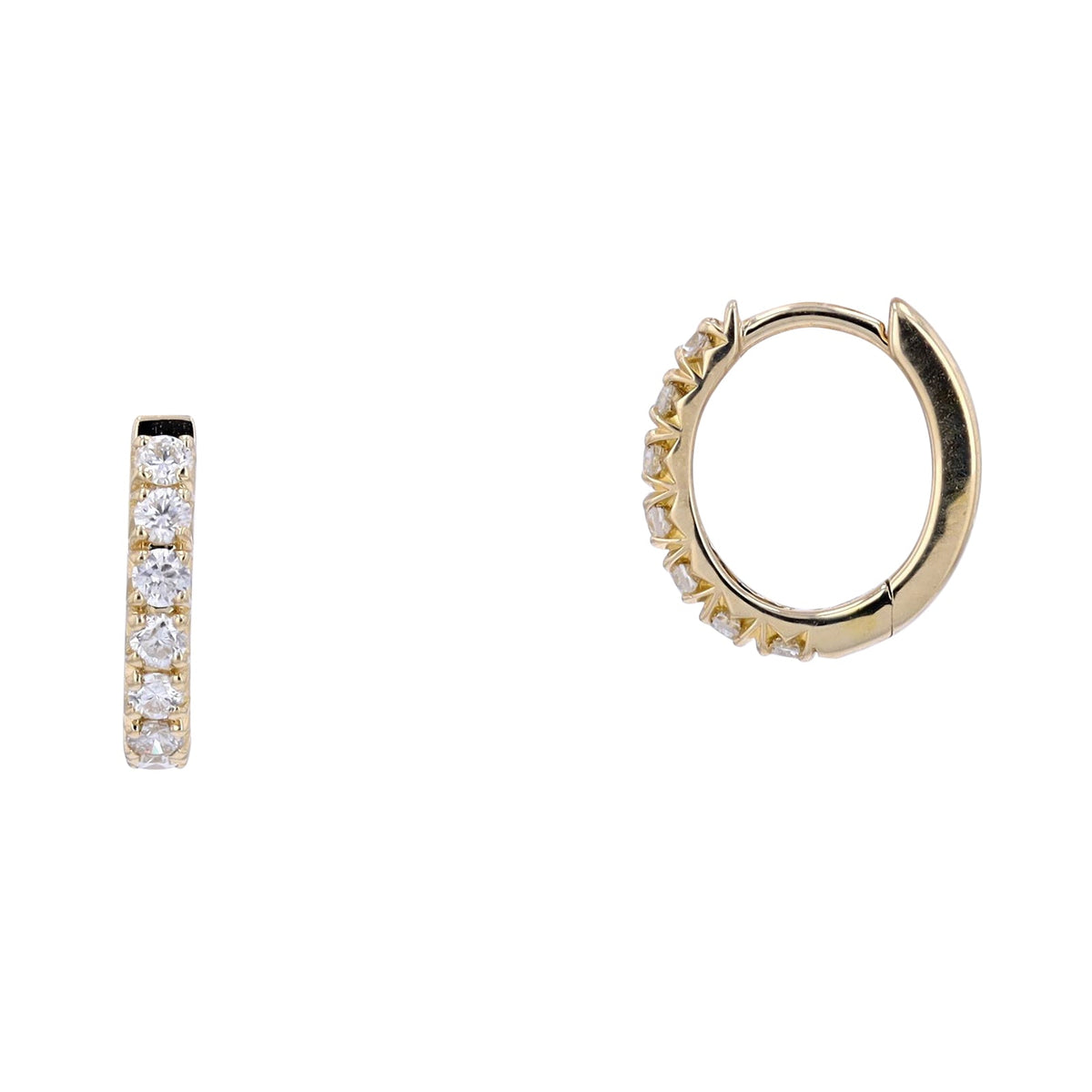 14K Diamond Hoops<p><strong>More Colors Available</p></strong>