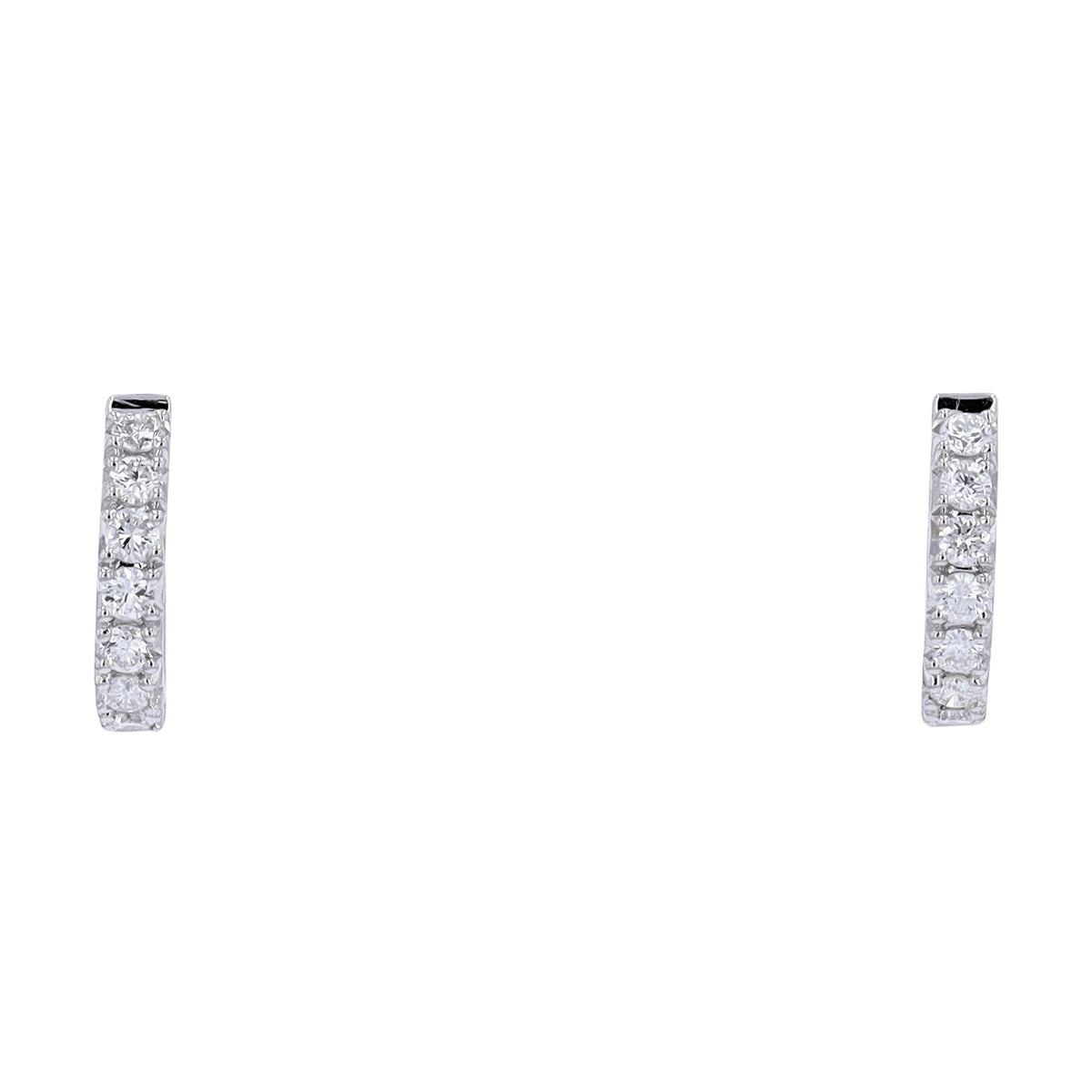 14K WG .50 CTW Diamond Oval Huggies<p><strong>$299</p></strong>