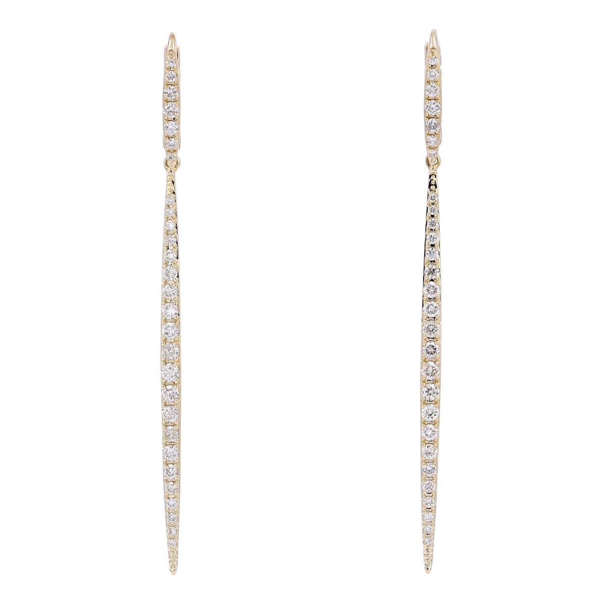 14K 1.05 CTW Diamond Straightline Dangle Earrings<p><strong>More Colors Available</p></strong>