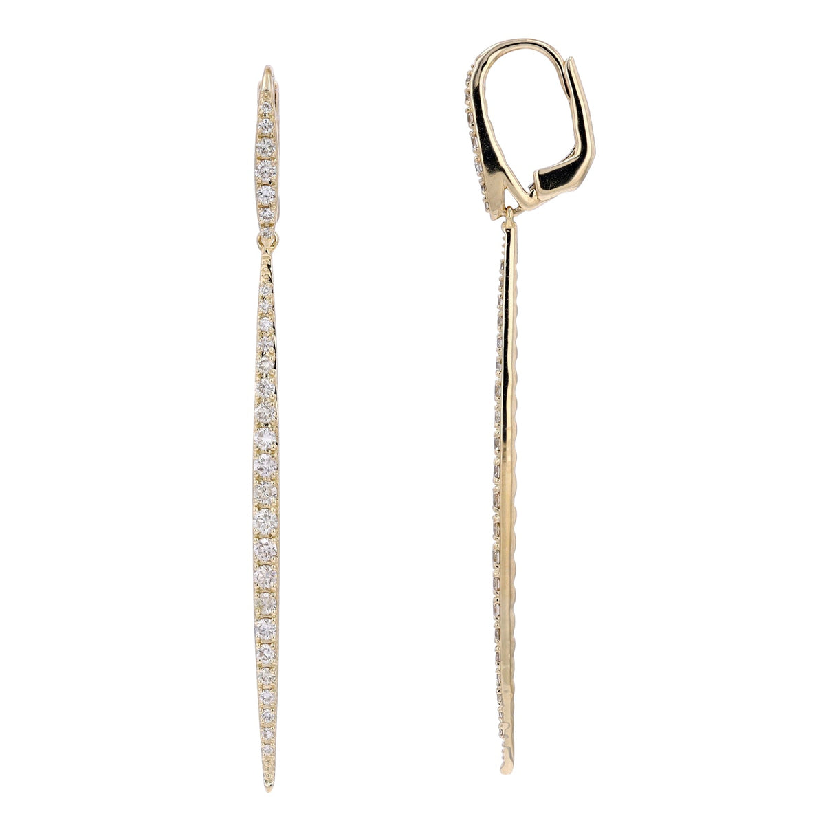 14K 1.05 CTW Diamond Straightline Dangle Earrings<p><strong>More Colors Available</p></strong>