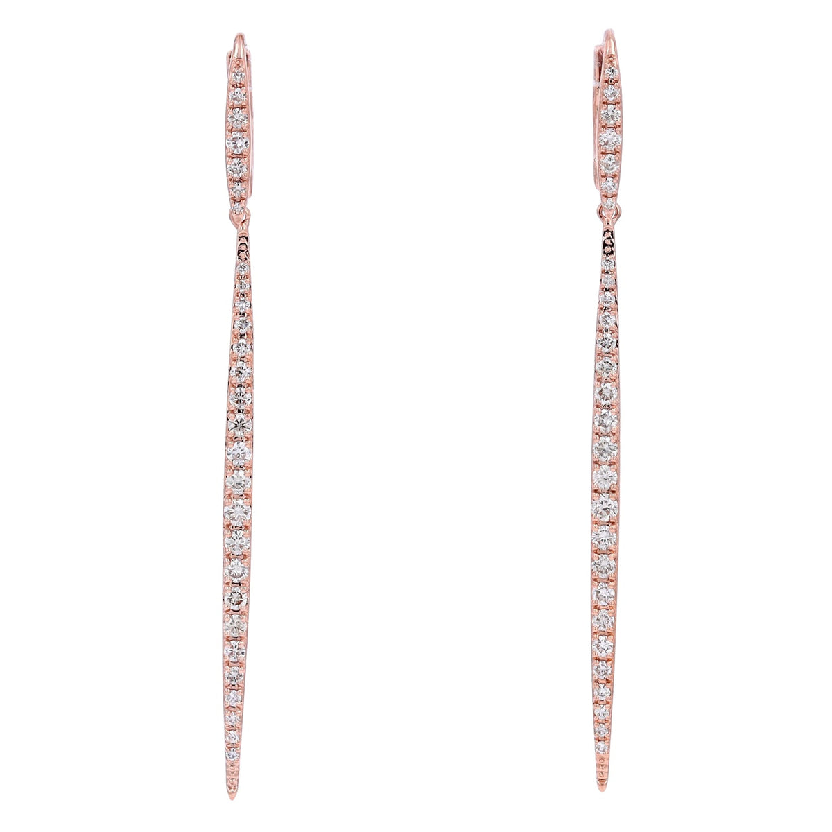 14K 1.05 CTW Diamond Straightline Dangle Earrings<p><strong>More Colors Available</p></strong>