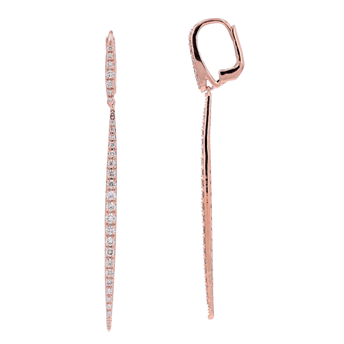 14K 1.05 CTW Diamond Straightline Dangle Earrings<p><strong>More Colors Available</p></strong>