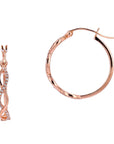 10K RG Infinity Diamond Hoops