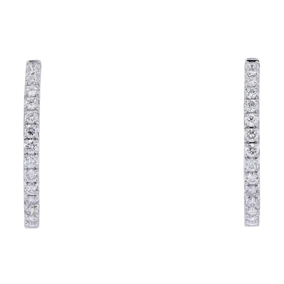 14K 3/4 CT Diamond Hoops<p><strong>More Colors Available</p></strong>