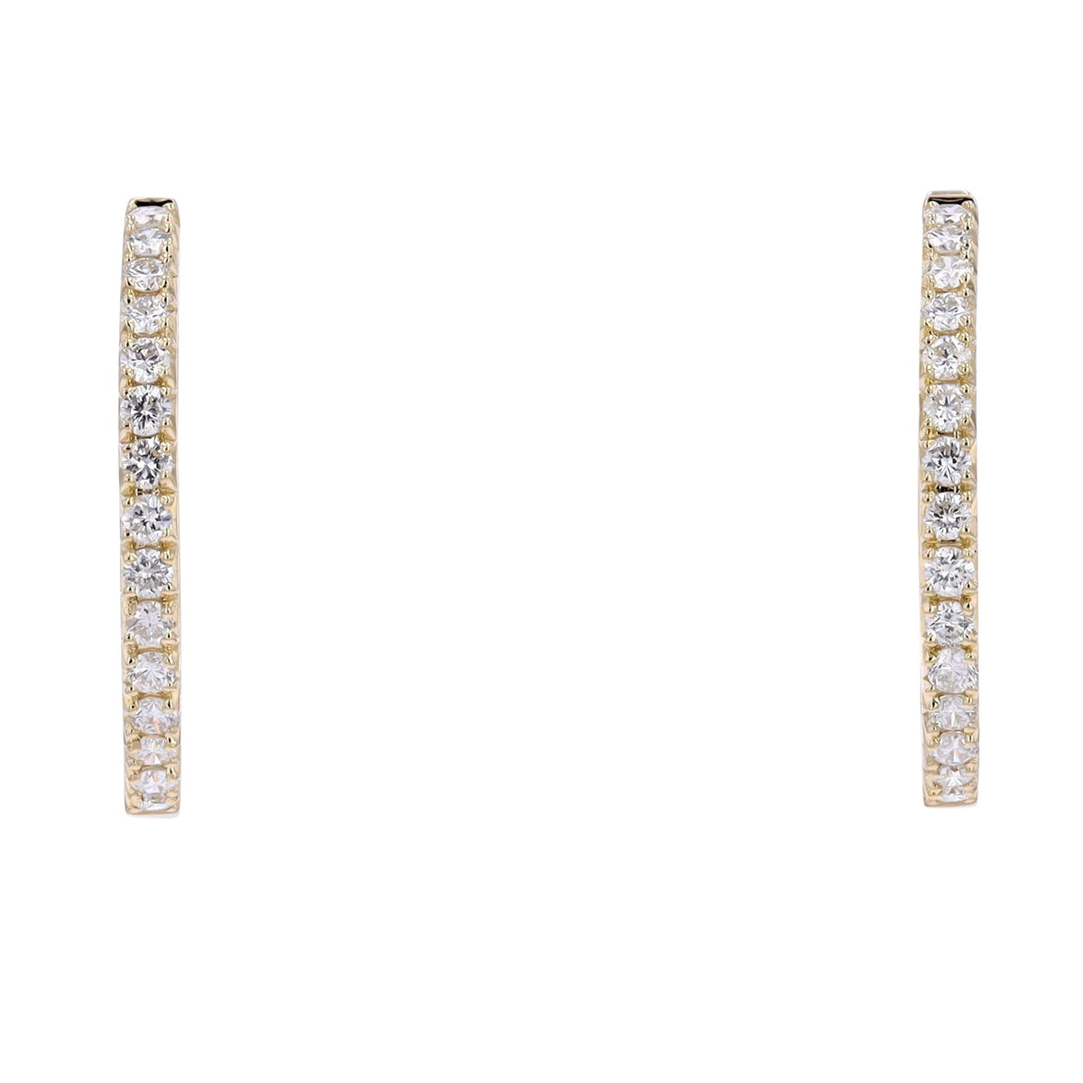 14K 3/4 CT Diamond Hoops<p><strong>More Colors Available</p></strong>