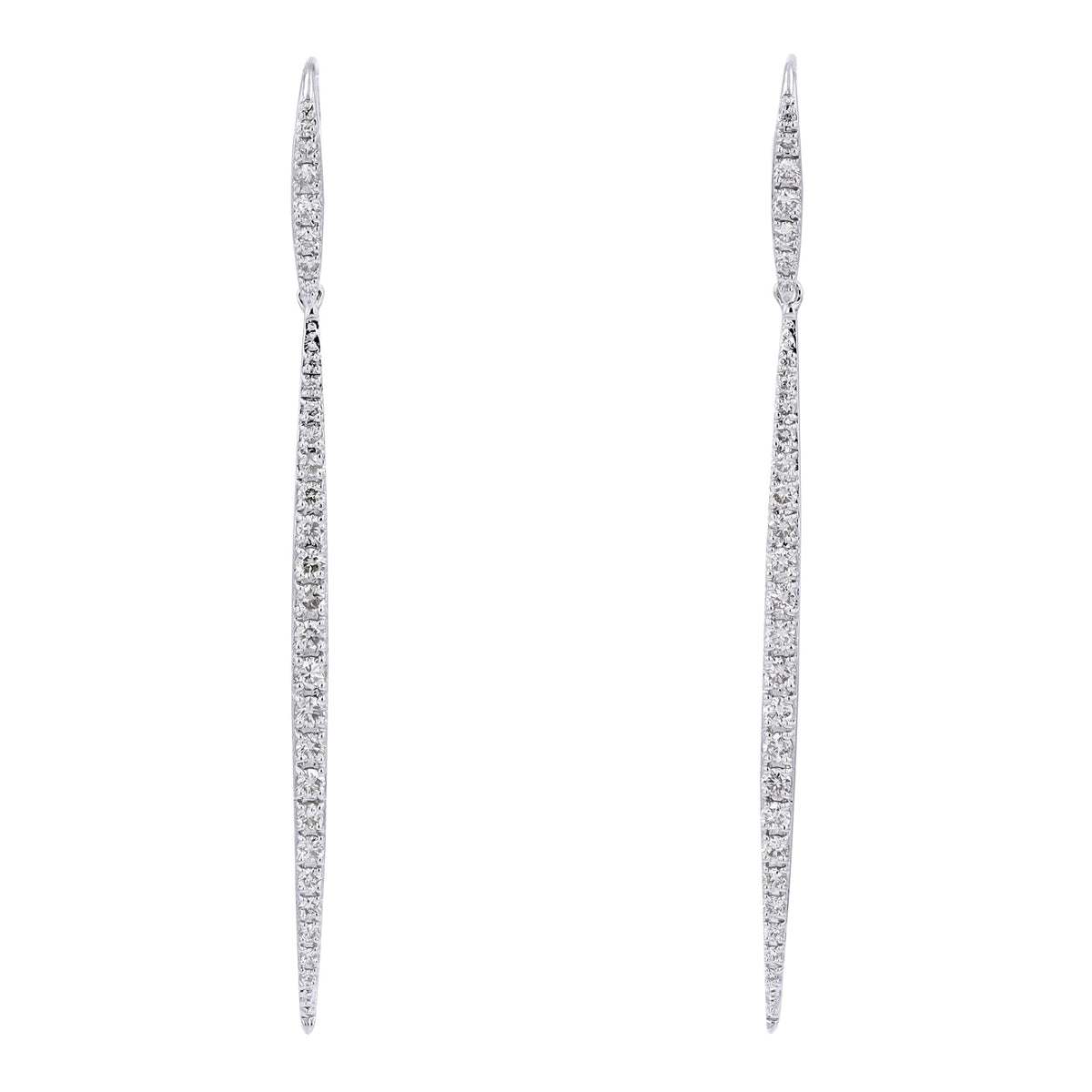14K 1.05 CTW Diamond Straightline Dangle Earrings<p><strong>More Colors Available</p></strong>