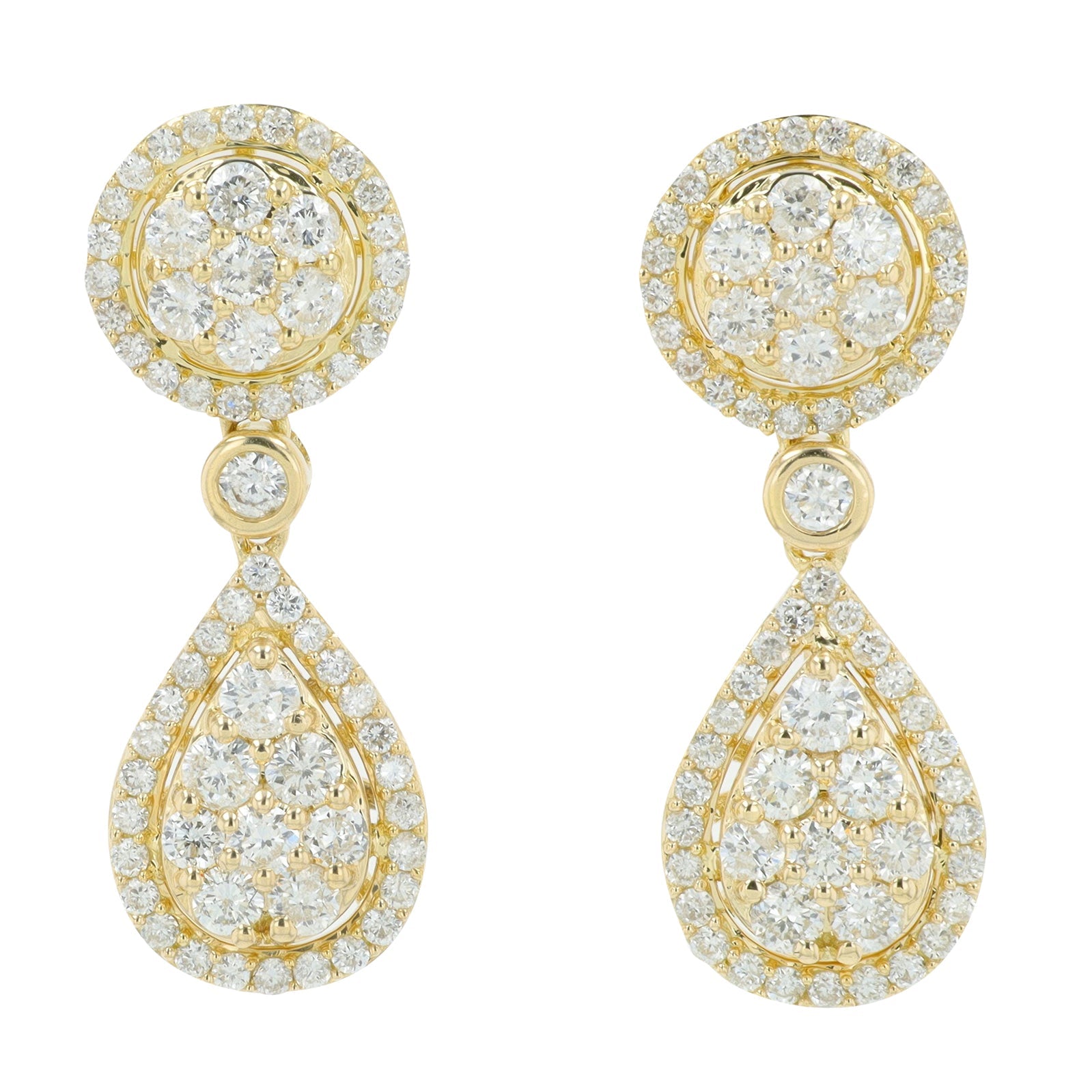 14K 0.82 CT Diamond Dangle Drop Earrings<p><strong>More Colors Available</p></strong>