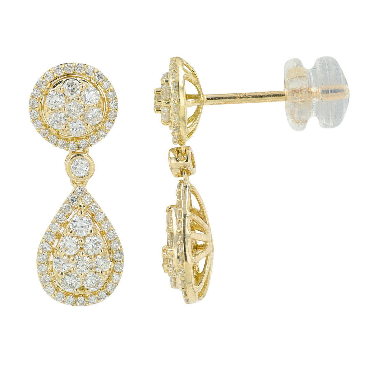 14K 0.82 CT Diamond Dangle Drop Earrings<p><strong>More Colors Available</p></strong>