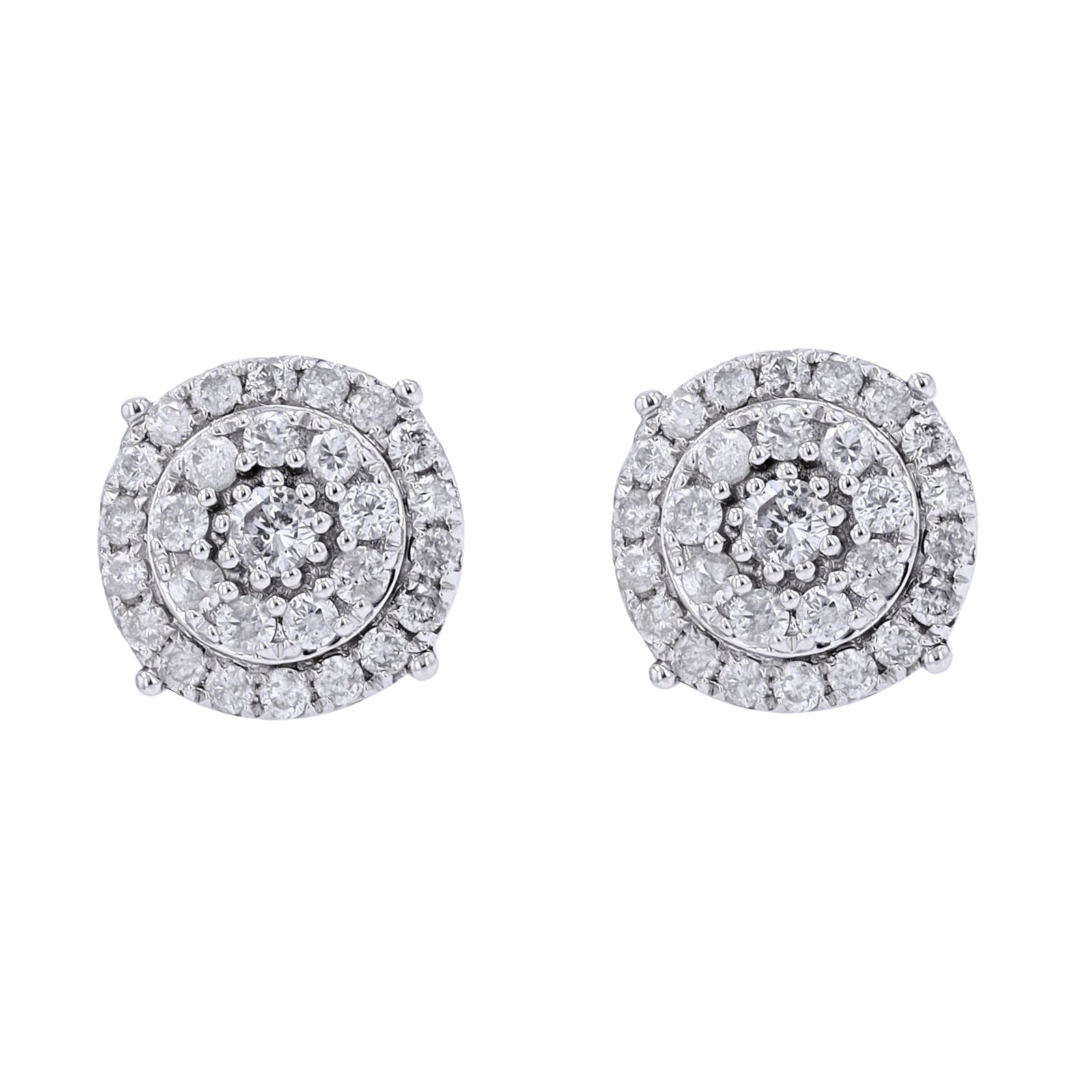 14K 1.15 CTW Diamond Cluster Studs<p><strong>More Colors Available</p></strong>