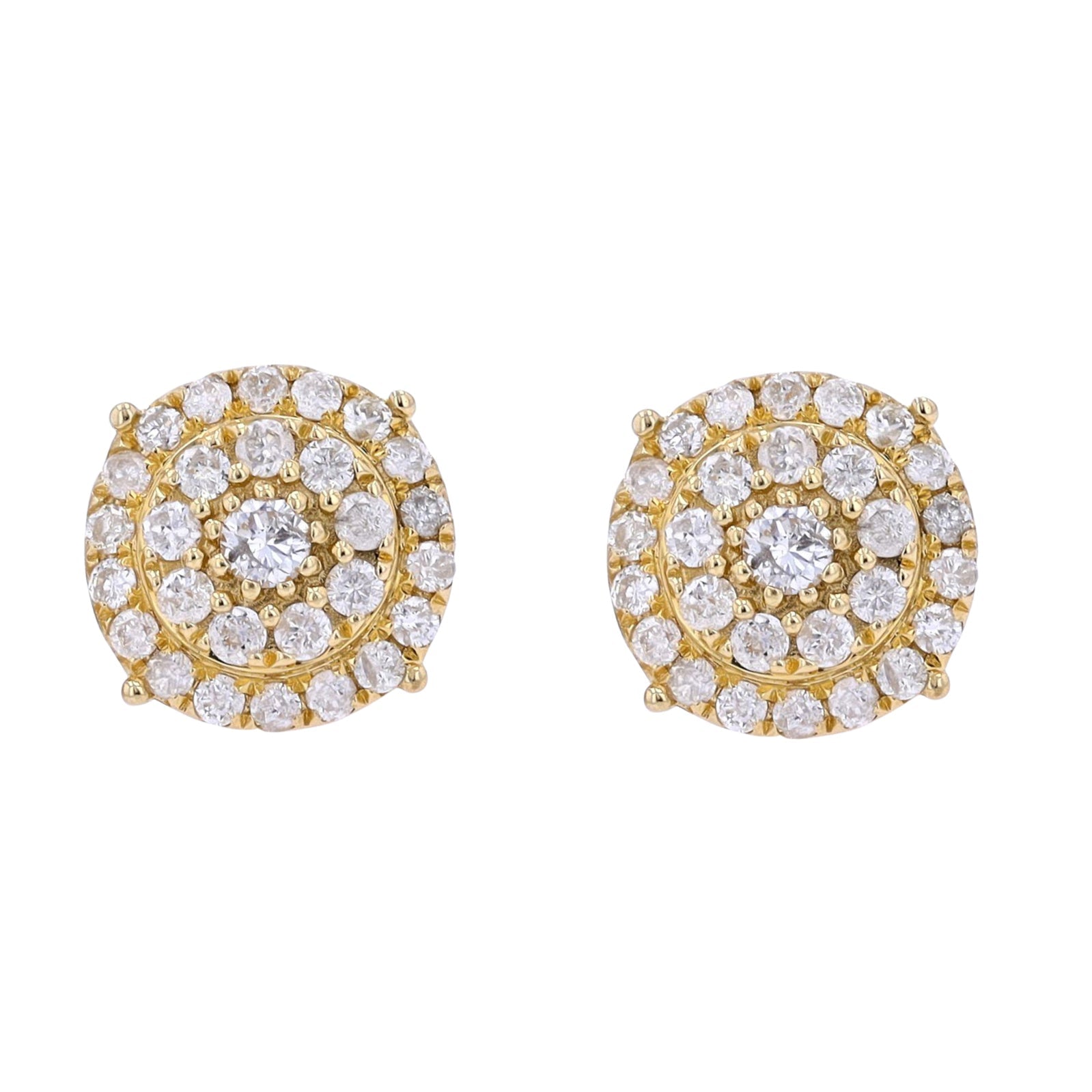 14K 1.15 CTW Diamond Cluster Studs<p><strong>More Colors Available</p></strong>