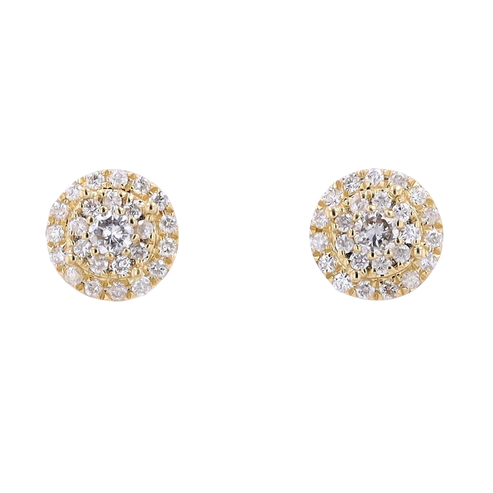 14K 0.65 CT Diamond Cluster Studs<p><strong>More Colors Available</p></strong>
