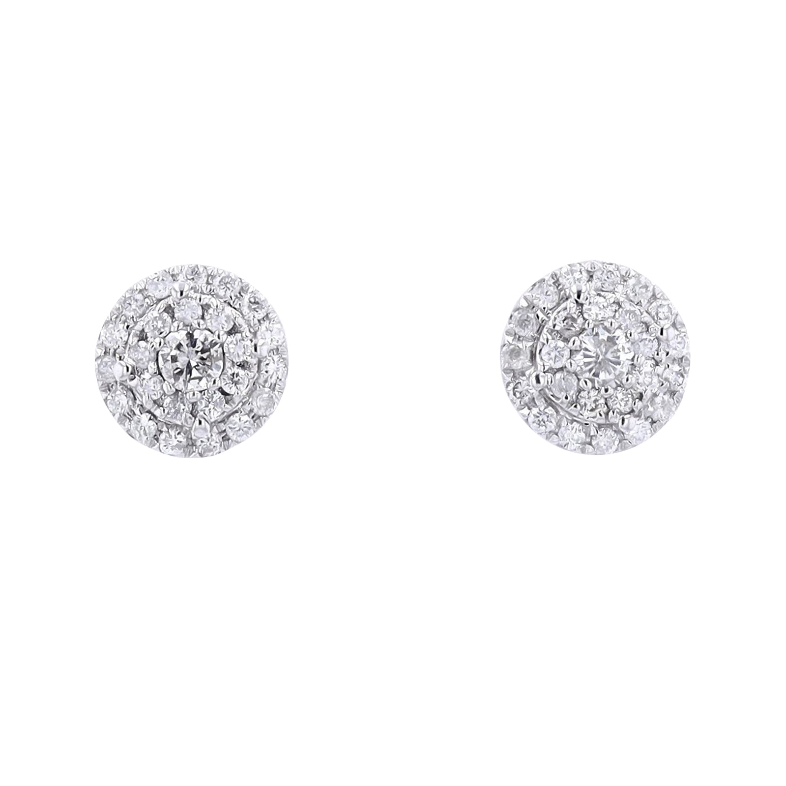 14K 0.65 CT Diamond Cluster Studs<p><strong>More Colors Available</p></strong>