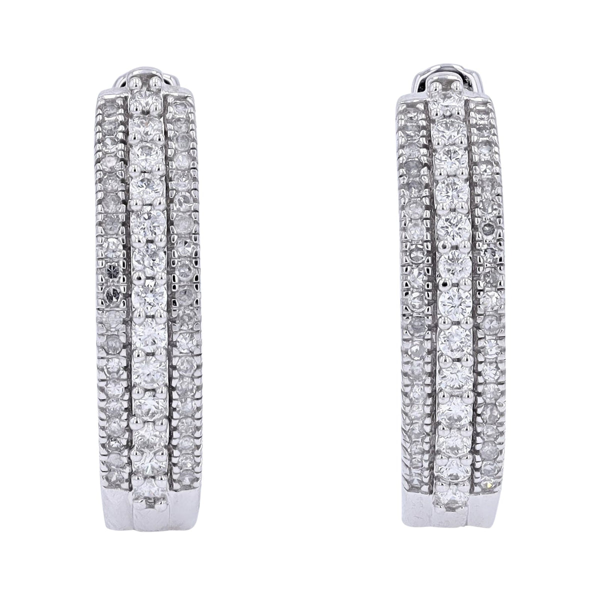 14K 2 CT Diamond Inside-Out Hoops<p><strong>More Colors Available</p></strong>