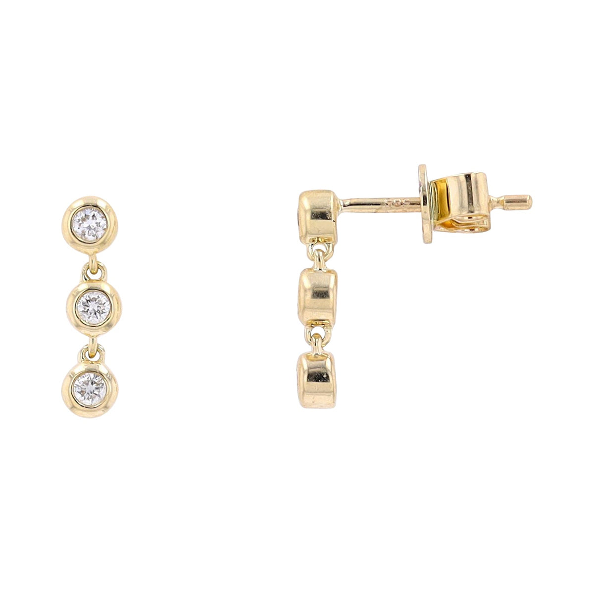 14K .18 CTW Diamond Earrings<p><strong>More Colors Available</p></strong>