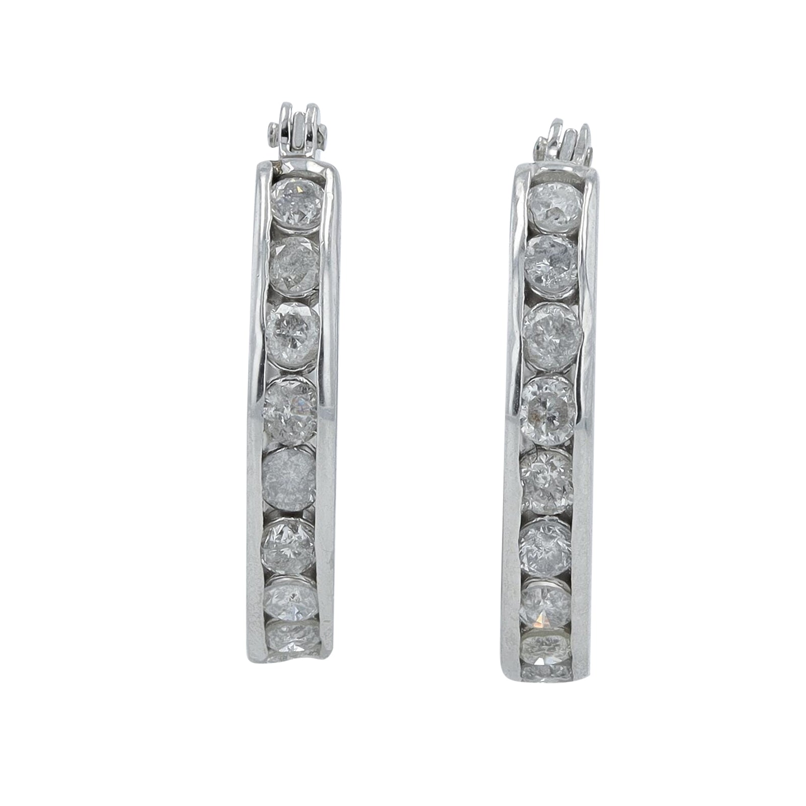 PT900 0.50 CT Diamond Hoops